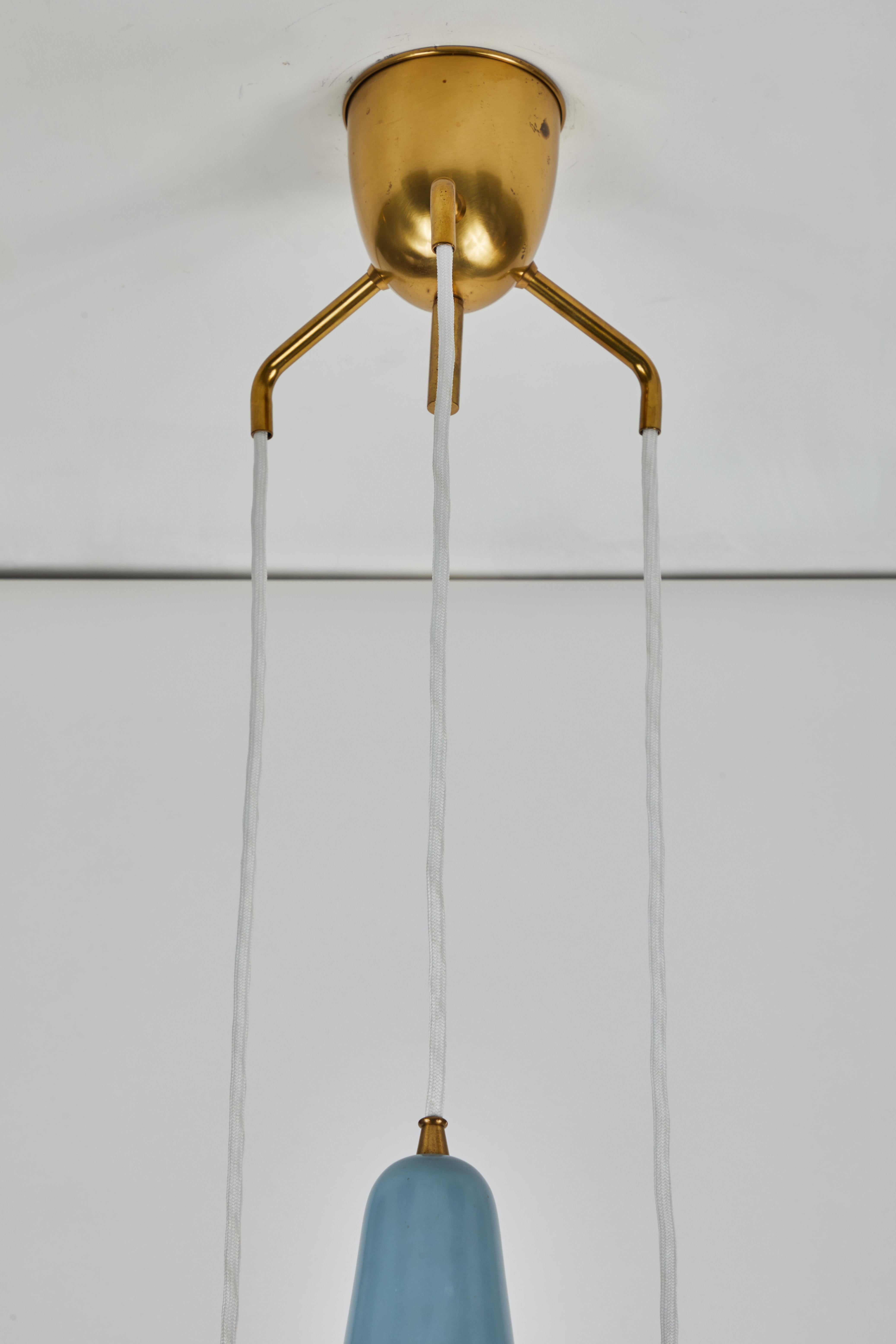 1950s Bent Karlby 3-Cone Chandelier for Lyfa 7