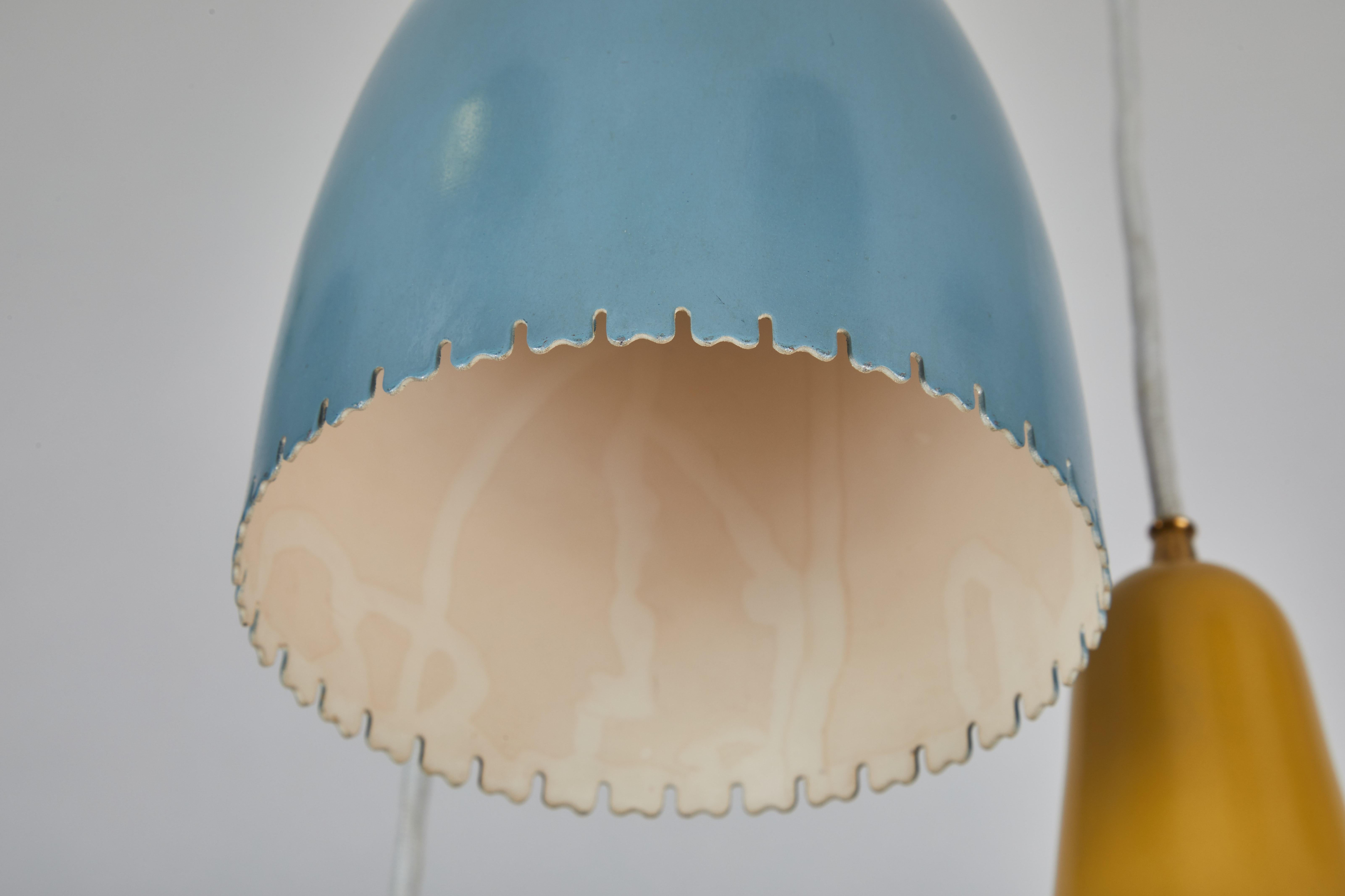 1950s Bent Karlby 3-Cone Chandelier for Lyfa 1