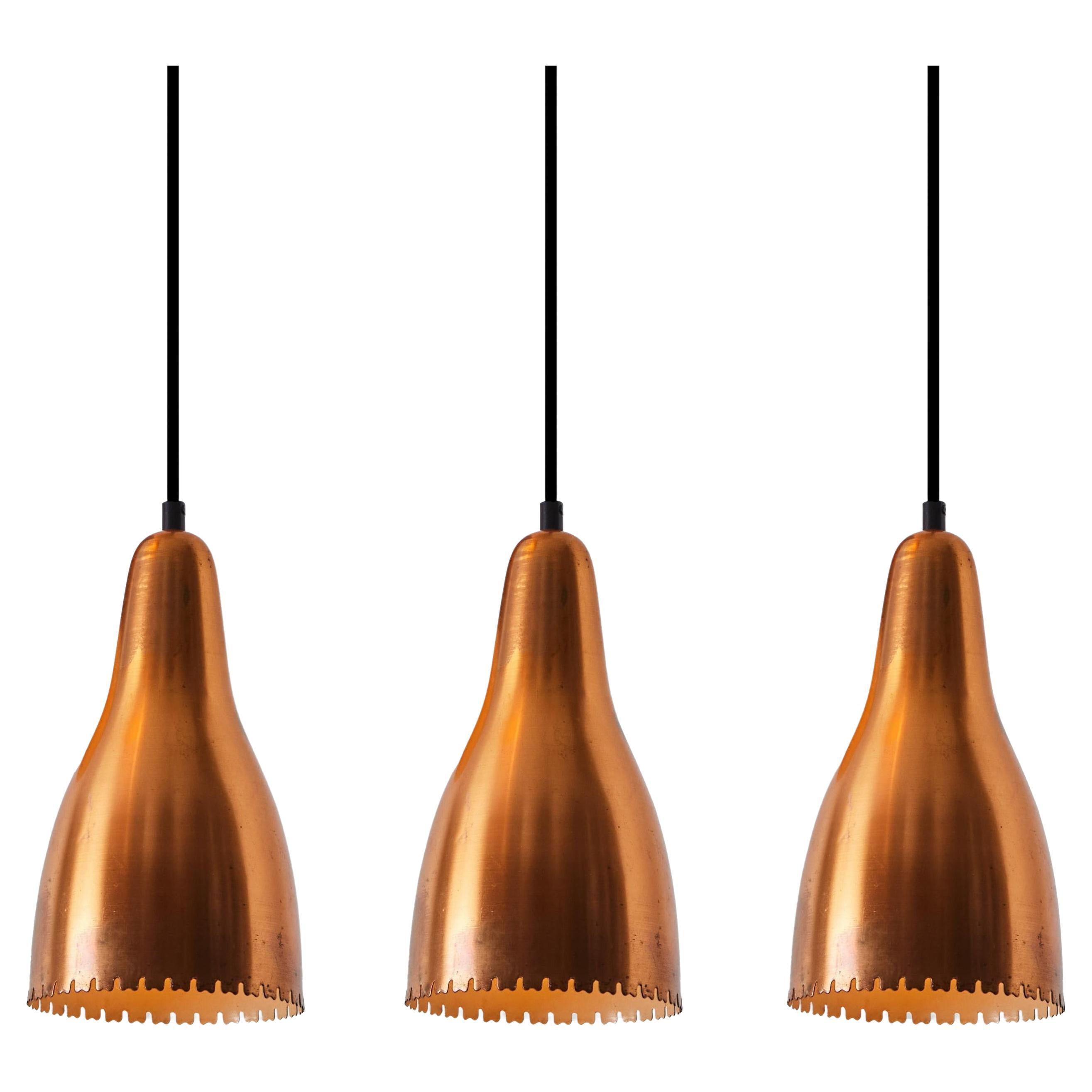 1950s Bent Karlby Perforated Copper Pendant for Lyfa