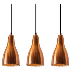 1950s Bent Karlby Perforated Copper Pendant for Lyfa