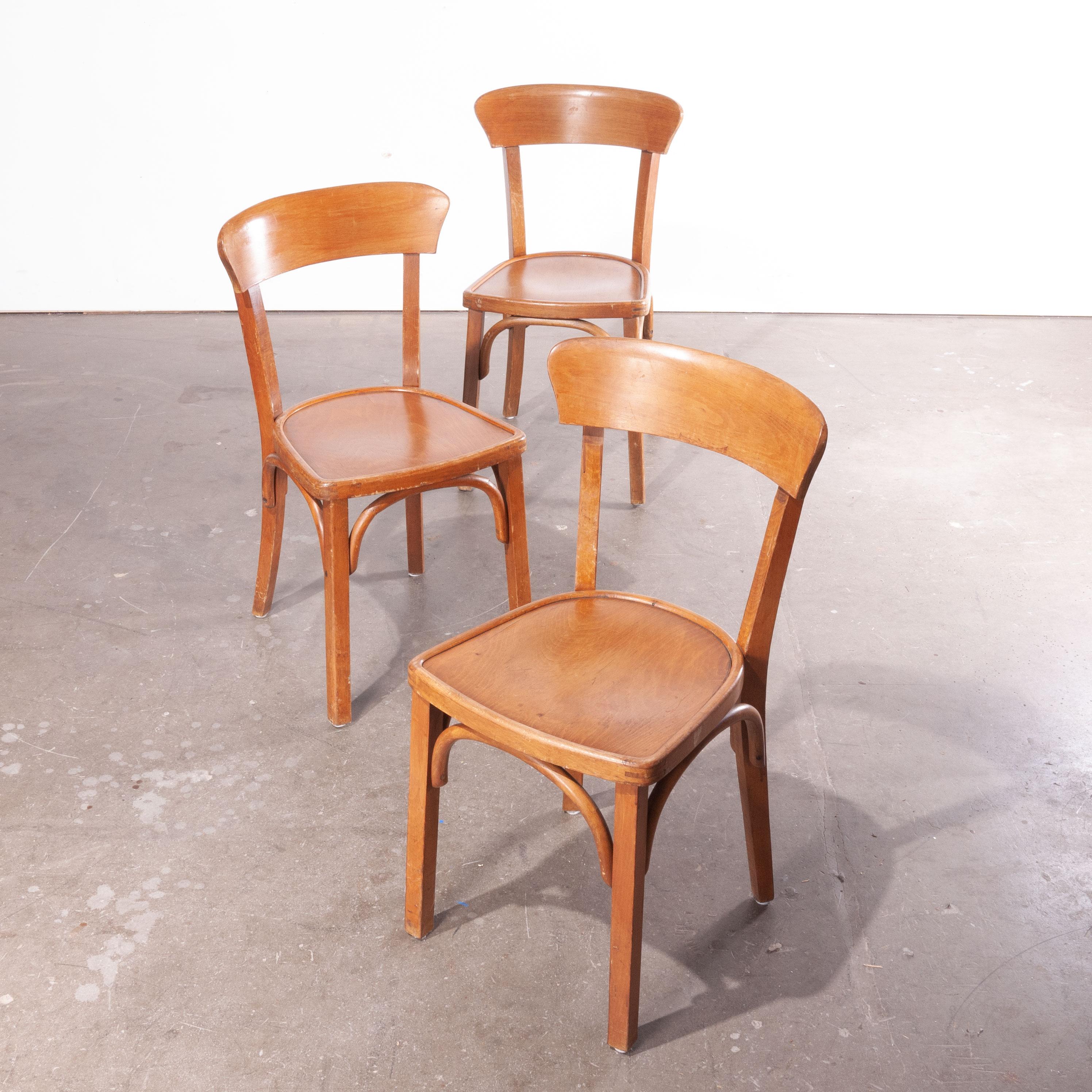 1950s Bentwood Bistro Dining Chairs, Set of Three 1