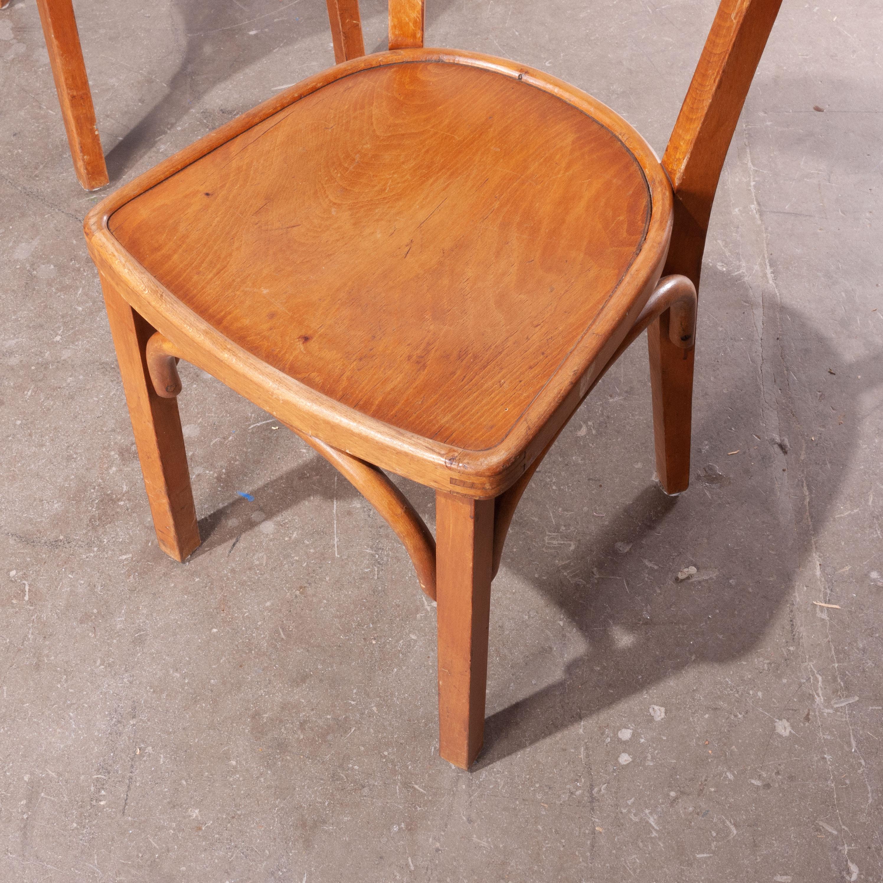 1950s Bentwood Bistro Dining Chairs, Set of Three 2
