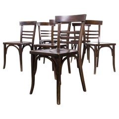 1950's Bentwood Dark Walnut Chairs by Ton, Set of Six