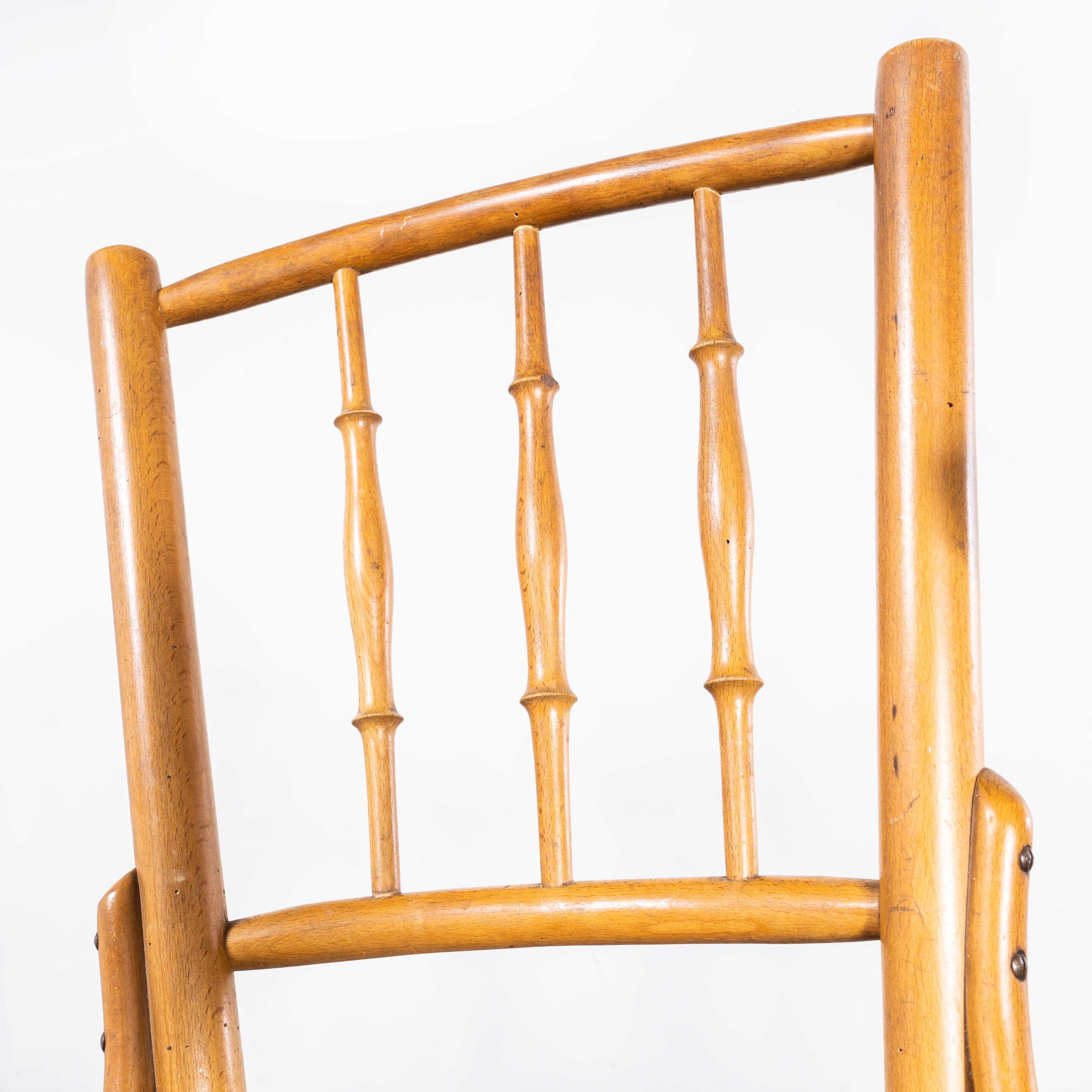 European 1950s Bentwood Debrecen Blonde Dining Chairs, Set of Six For Sale