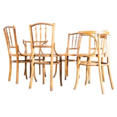 Chaises de salle à manger Debrecen Blonde en bois courbé des années 1950 - Lot de six