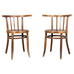 Vintage 1950's Bentwood Debrecen Dining Arm Chairs - Pair