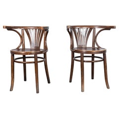 Vintage 1950's Bentwood Debrecen Dining Arm Chairs - Pair