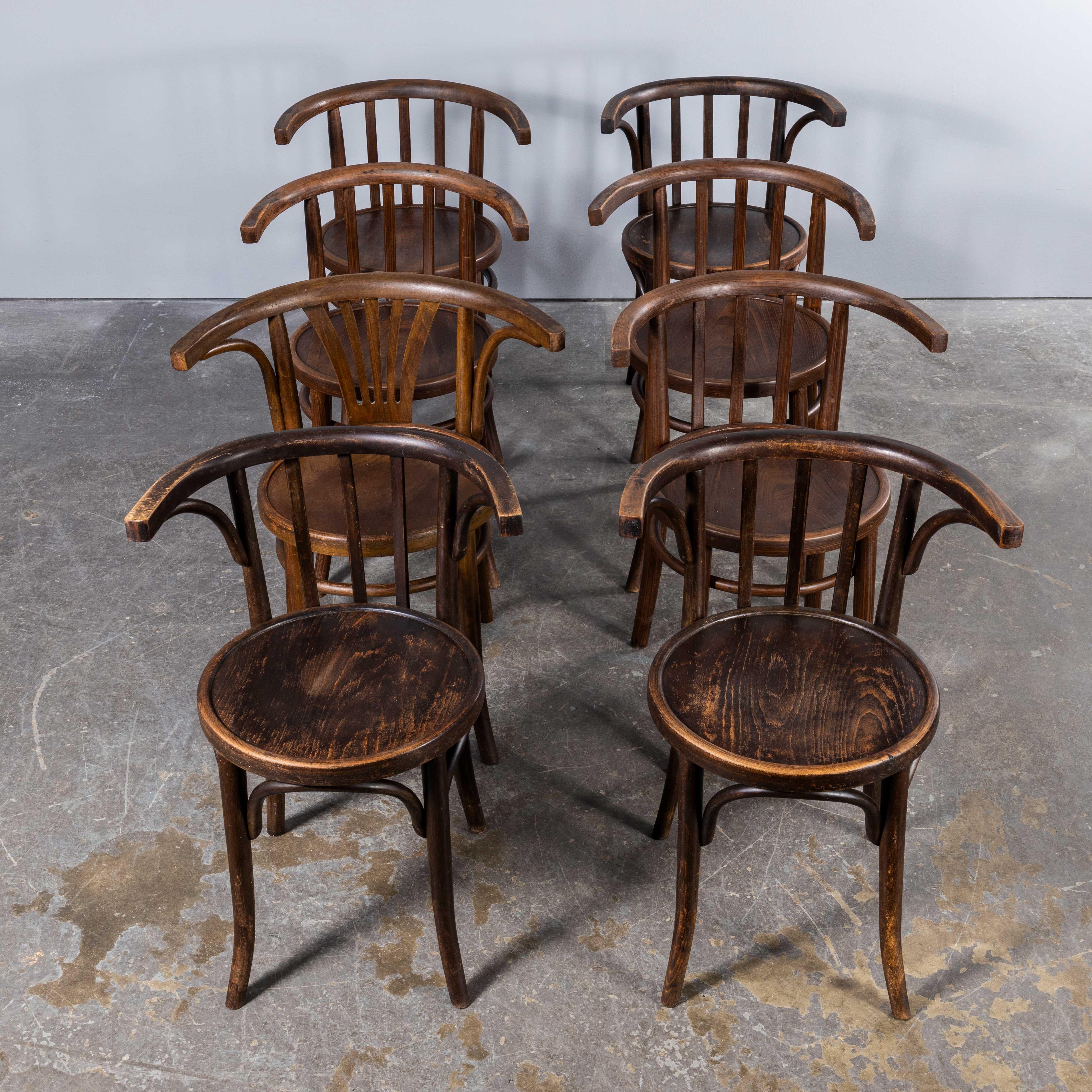 1950's Bentwood Debrecen Dining Arm Chairs - Set Of Eight. For Sale 1