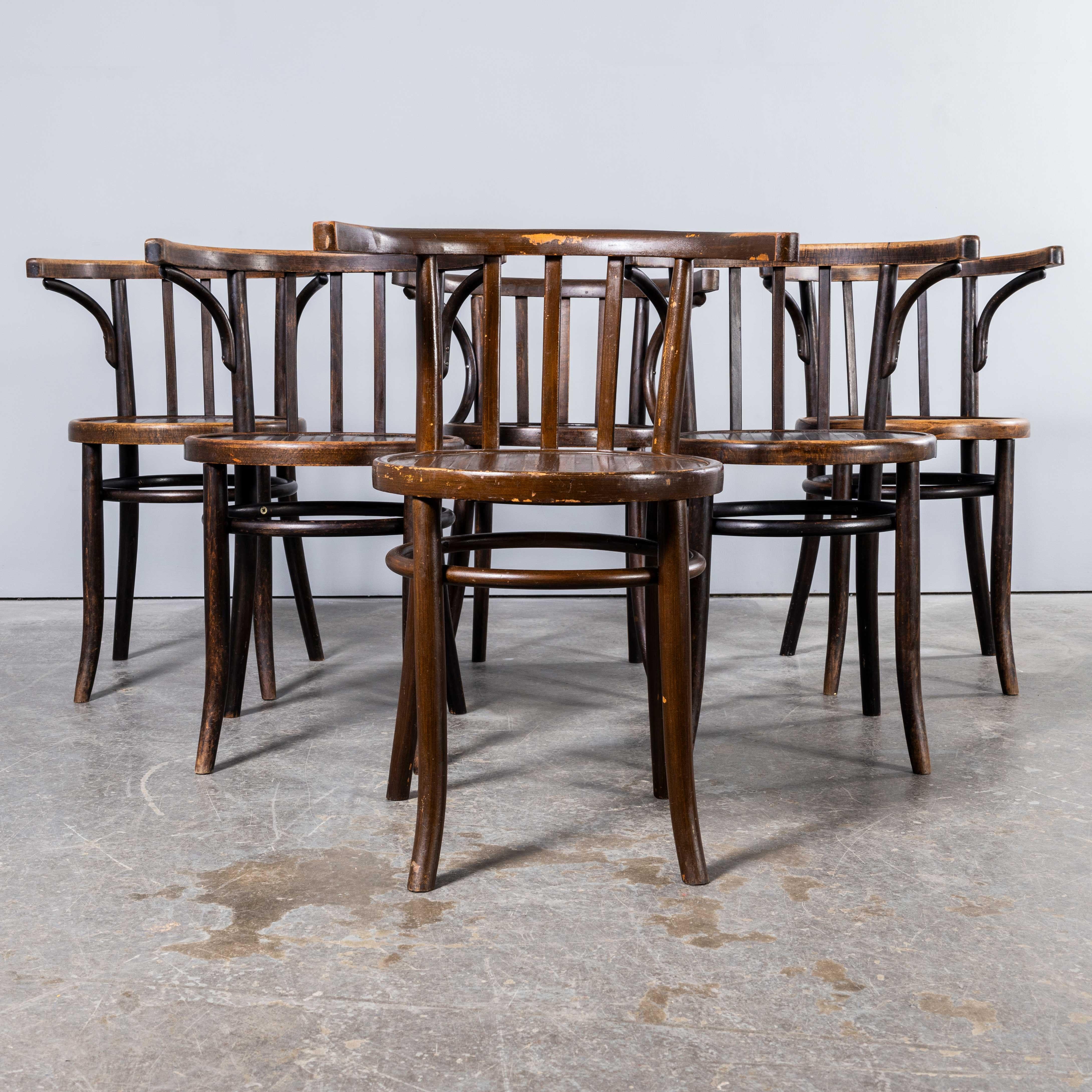 1950's Bentwood Debrecen Dining Arm Chairs - Set Of Six For Sale 6