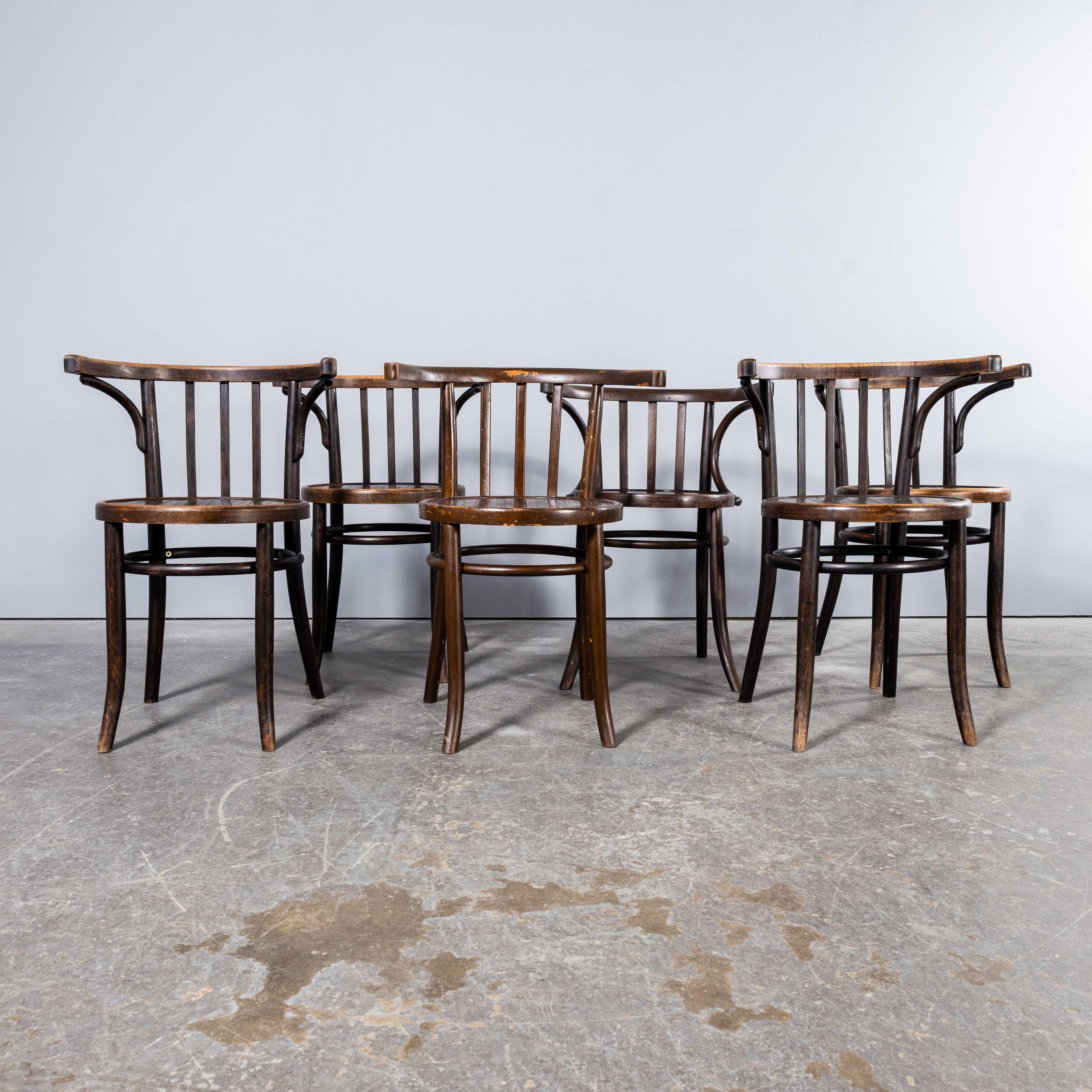 1950's Bentwood Debrecen Dining Arm Chairs - Set Of Six For Sale 1