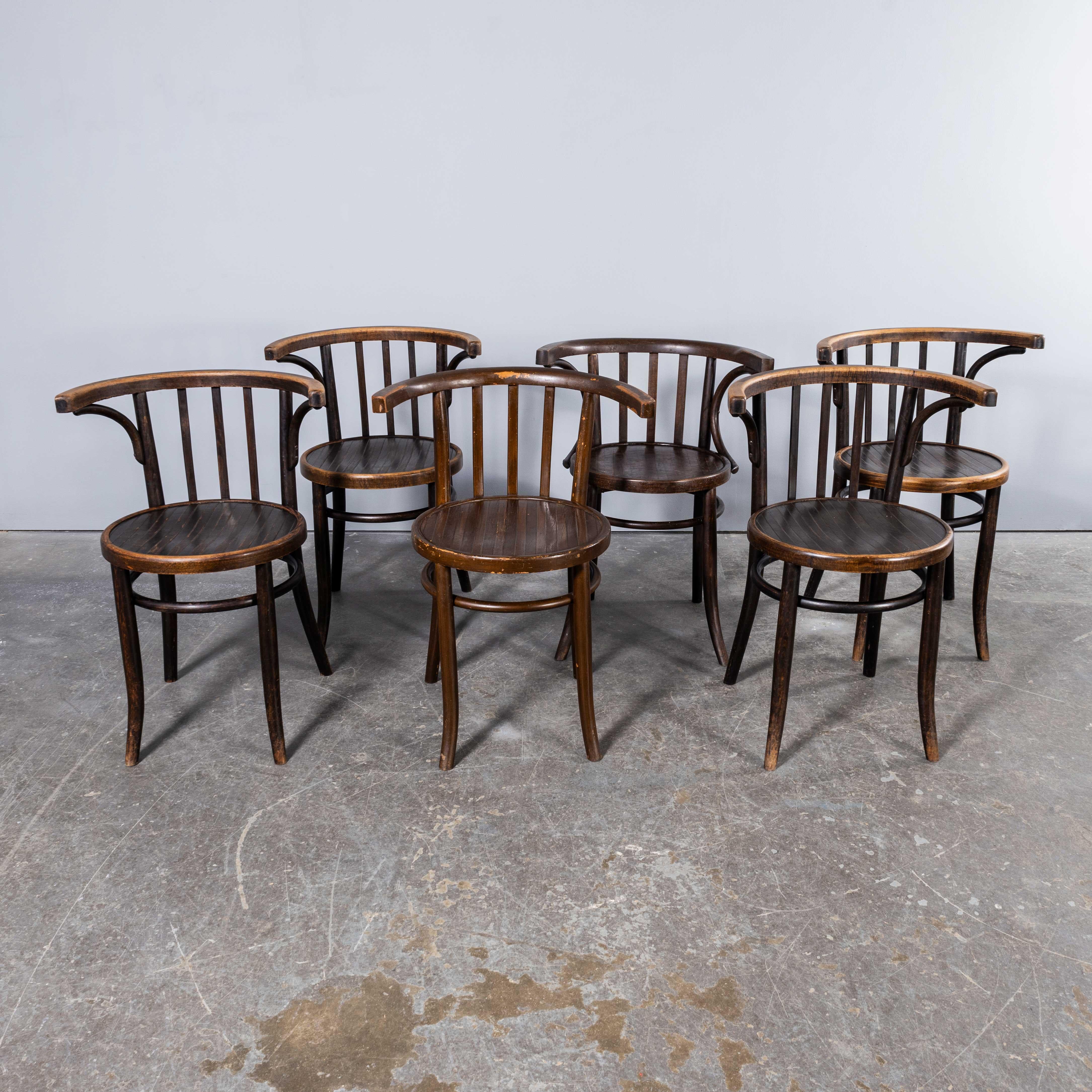 1950's Bentwood Debrecen Dining Arm Chairs - Set Of Six For Sale 2
