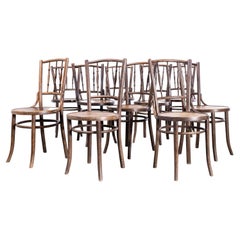 Vintage 1950s Bentwood Debrecen Dining Chairs, Harlequin Set of Ten