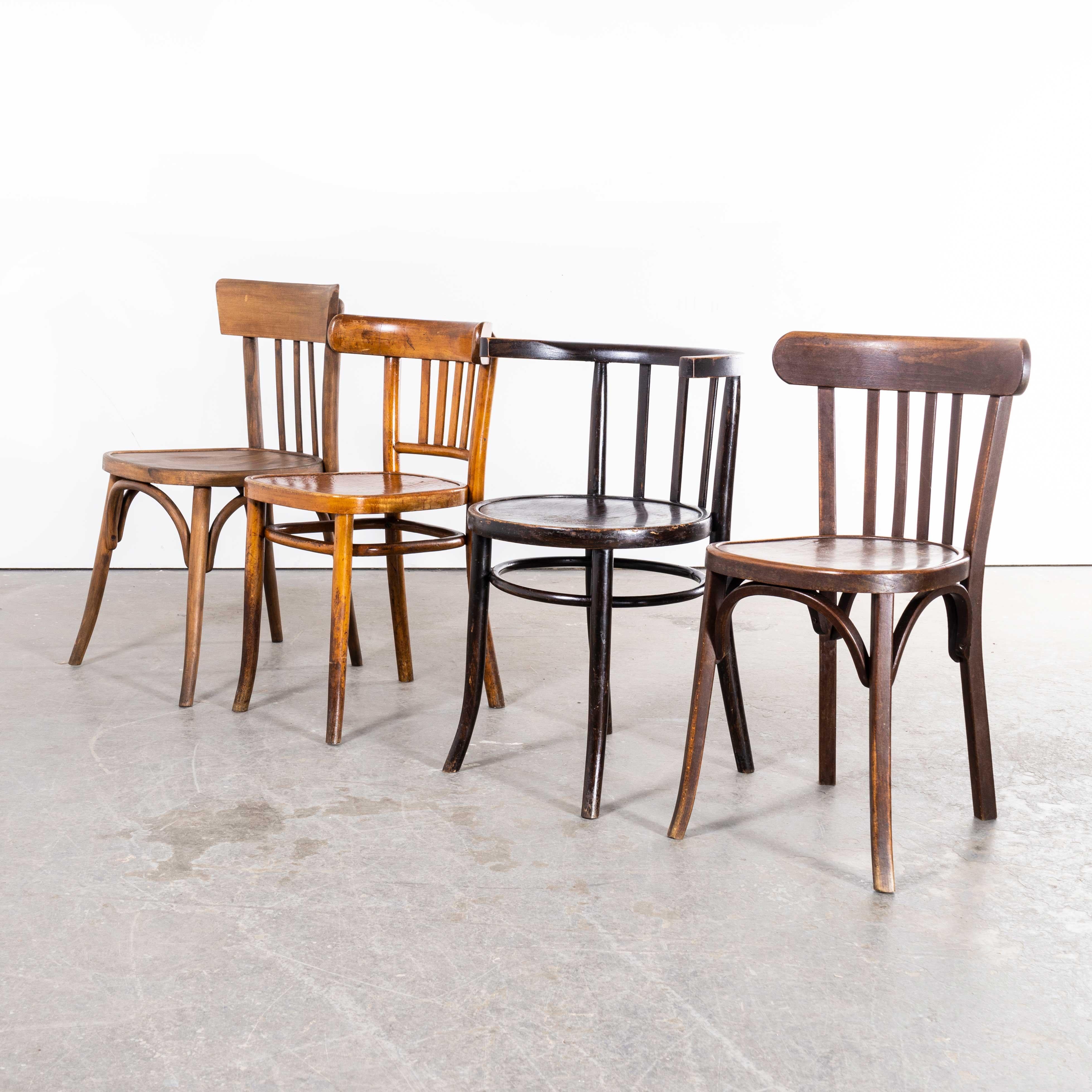 Hungarian 1950s Bentwood Debrecen Dining Chairs - Harlequin Set of Twelve
