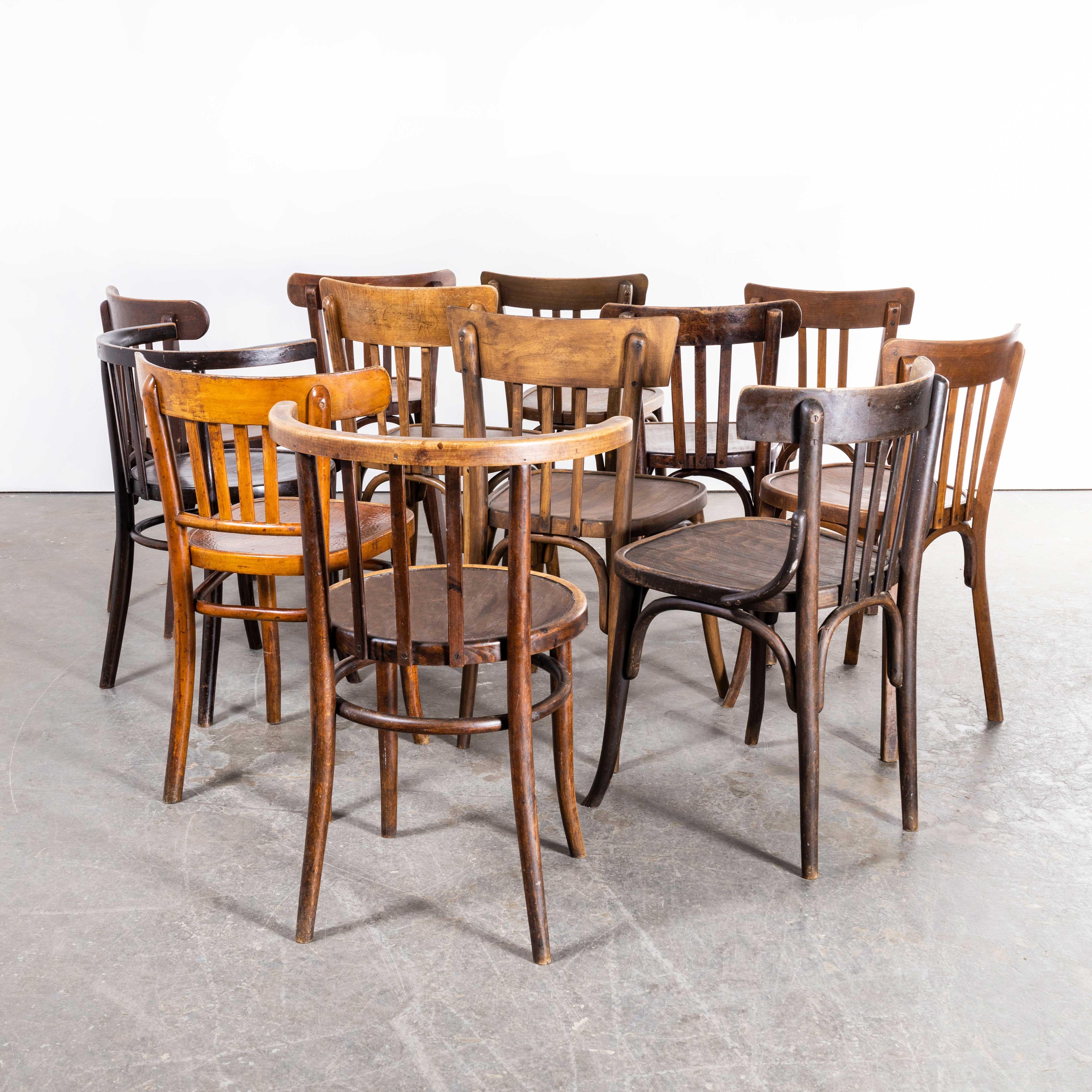 Mid-20th Century 1950s Bentwood Debrecen Dining Chairs - Harlequin Set of Twelve