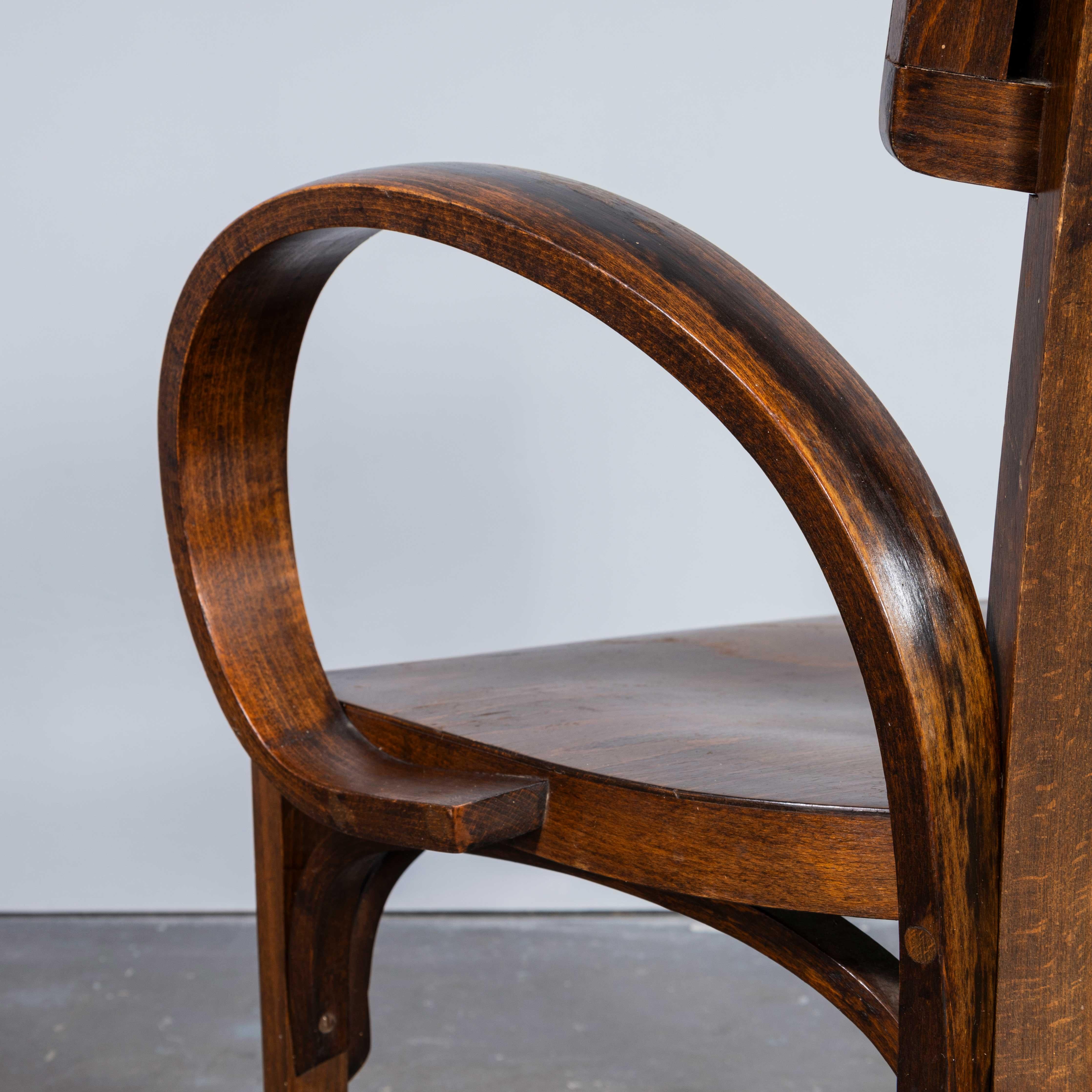 1950's Bentwood Debrecen Dining Loop Arm Chairs - Set Of Four In Good Condition In Hook, Hampshire
