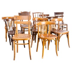 1950s Bentwood Debrecen Harlequin Dining Chairs, Set of Twelve