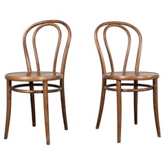 Vintage 1950's Bentwood Debrecen Hoop Back Dining Chairs - Pair