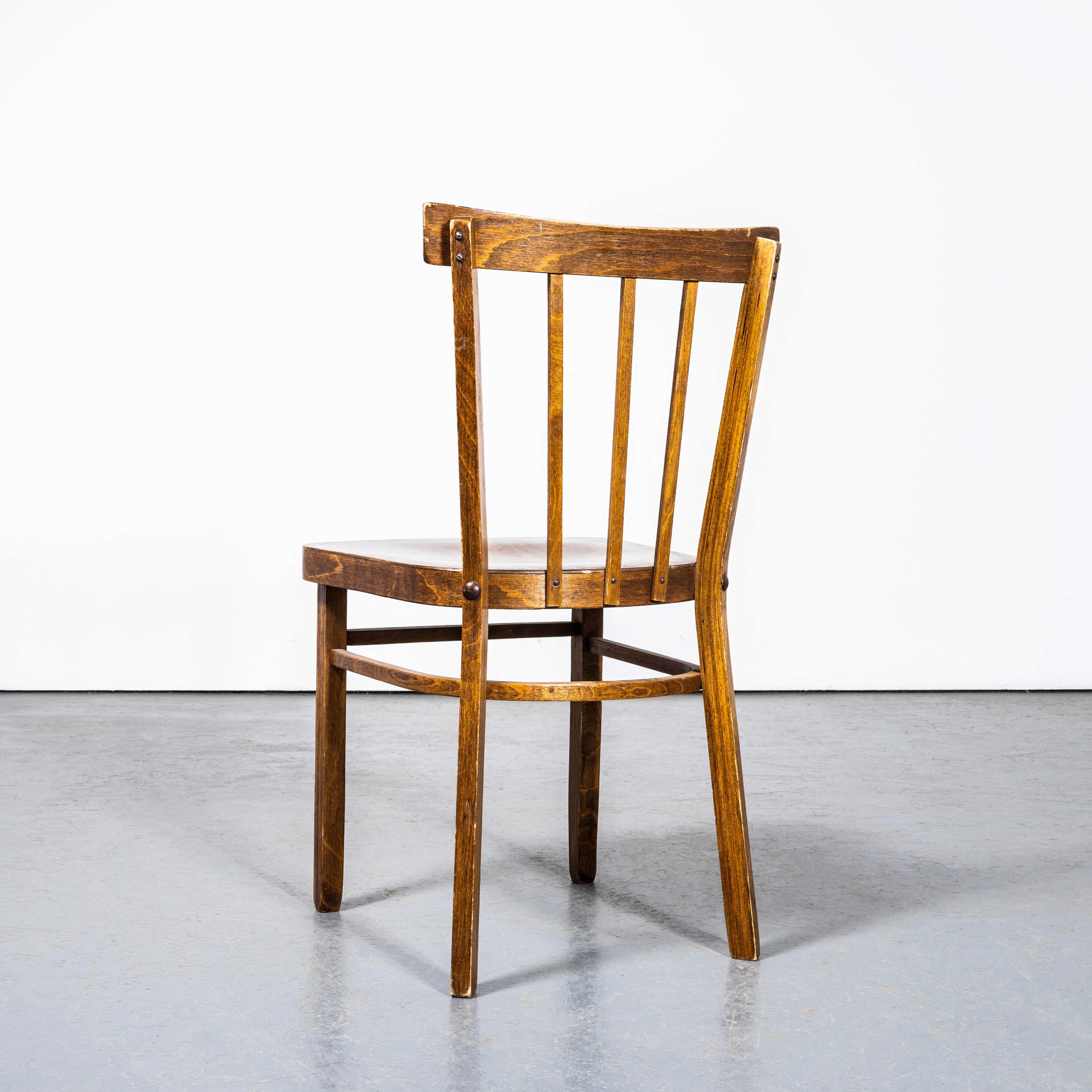 1950's Bentwood Debrecen Simple Stick back Dining Chairs - Set Of Four 4