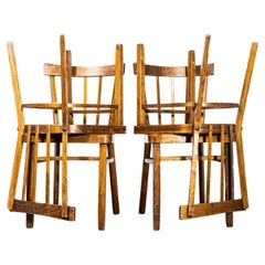 1950's Bentwood Debrecen Simple Stick back Dining Chairs - Set Of Four