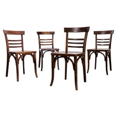 1950’s Bentwood Debrecen Tri Bar Back Dining Chairs – Set Of Four