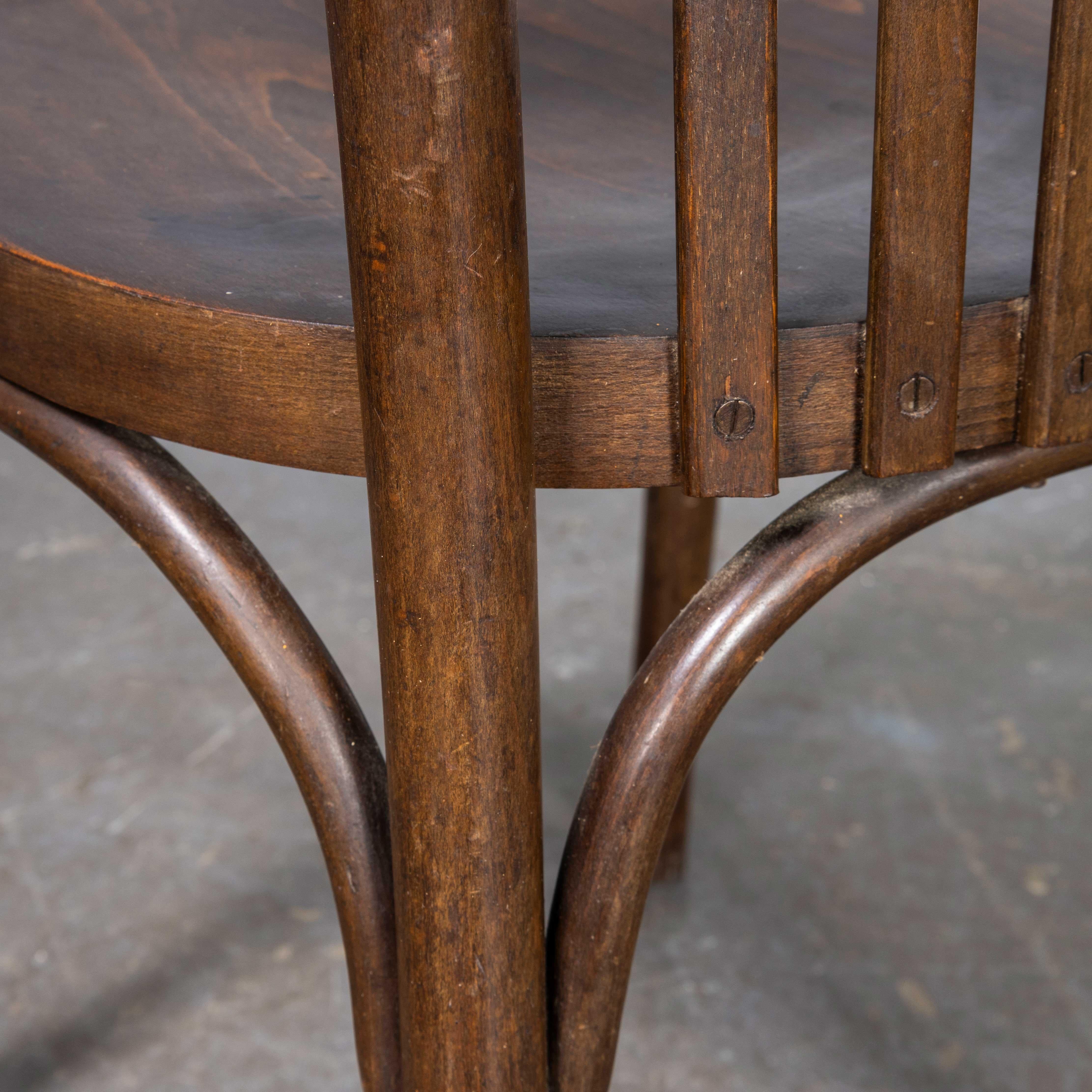 Mid-20th Century 1950's Bentwood Debrecen Walnut Dining Chairs - Set Of Ten