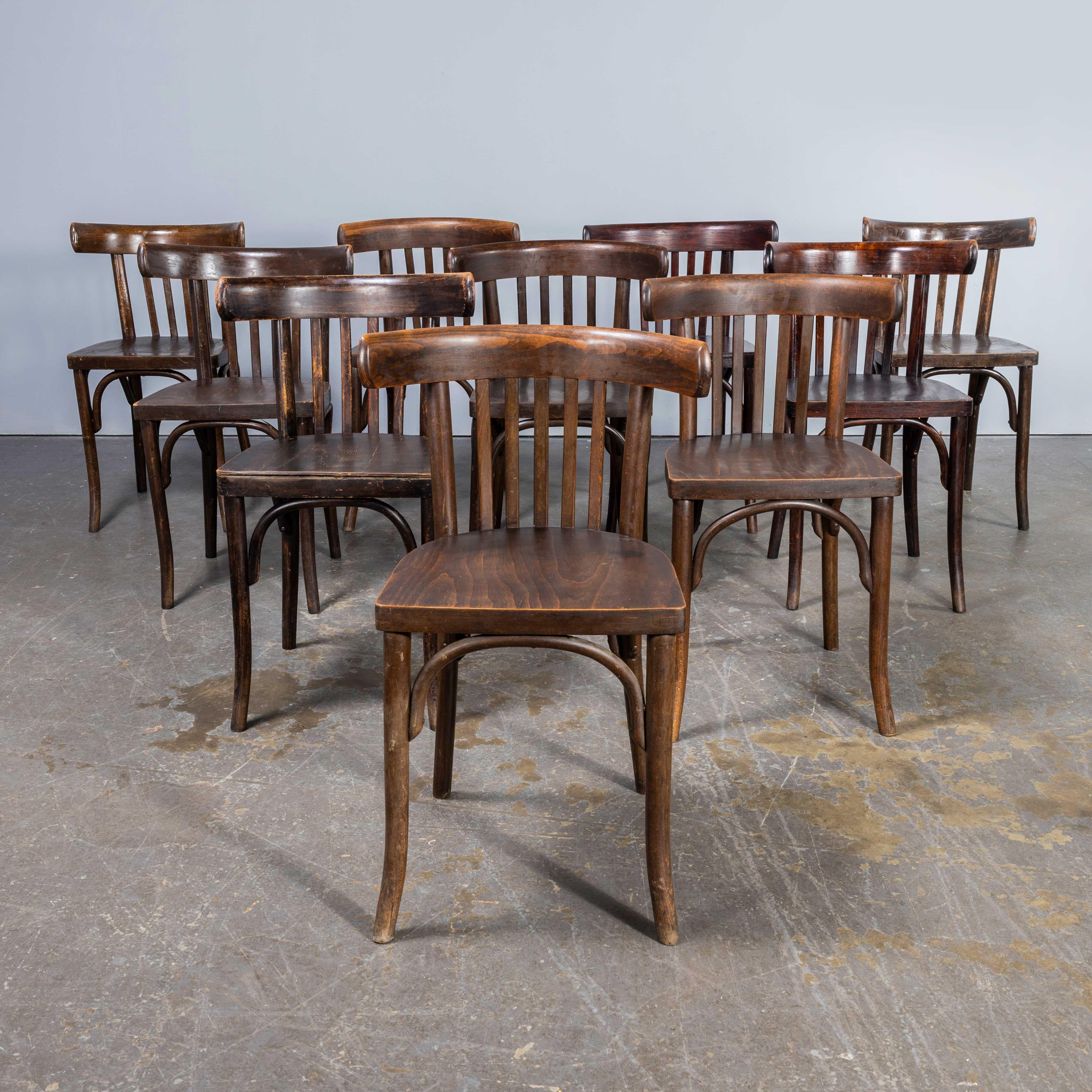 1950's Bentwood Debrecen Walnut Dining Chairs - Set Of Ten 4
