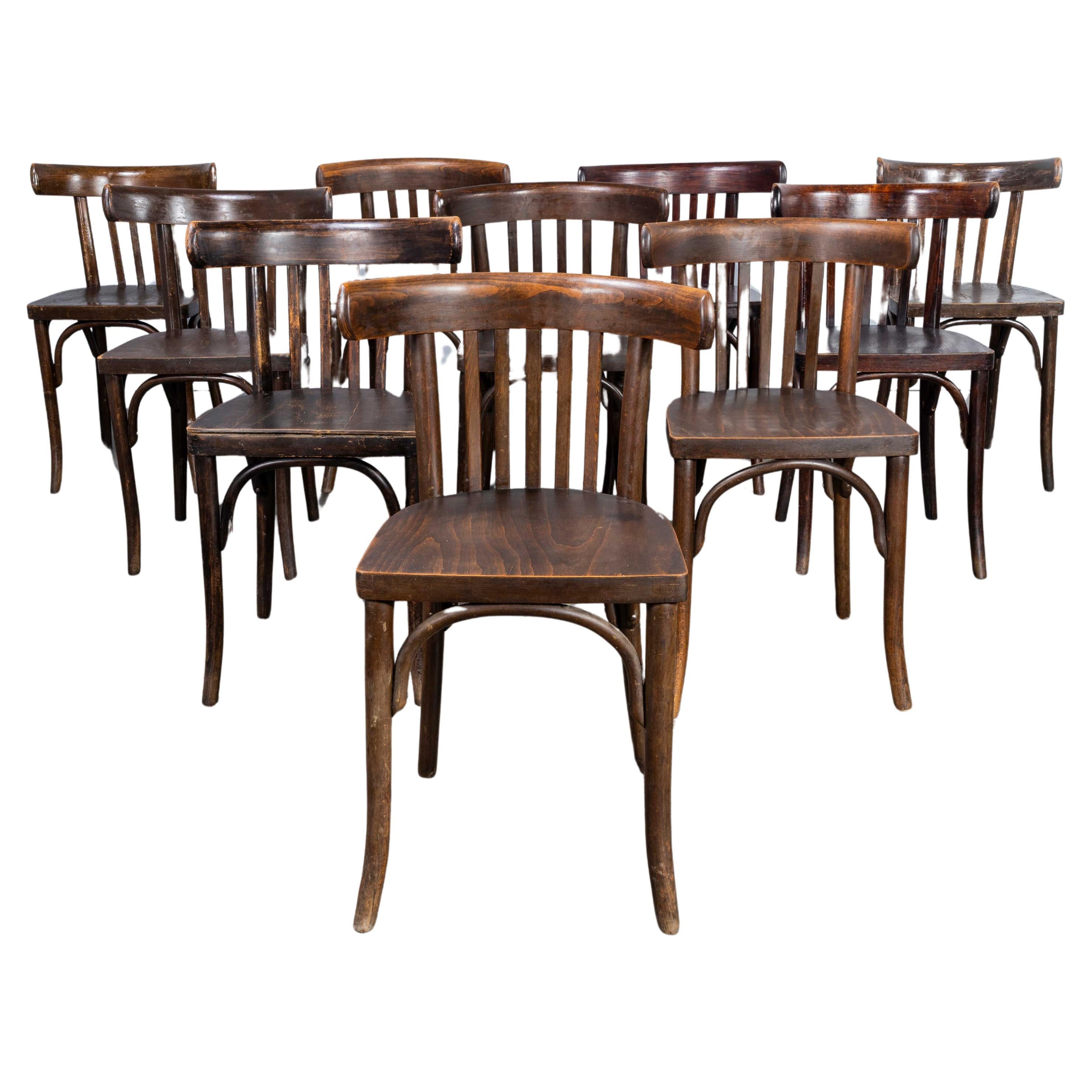 1950's Bentwood Debrecen Walnut Dining Chairs - Set Of Ten