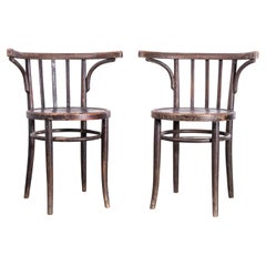 1950s Bentwood Debrecen Winged Arm Chairs, Pair