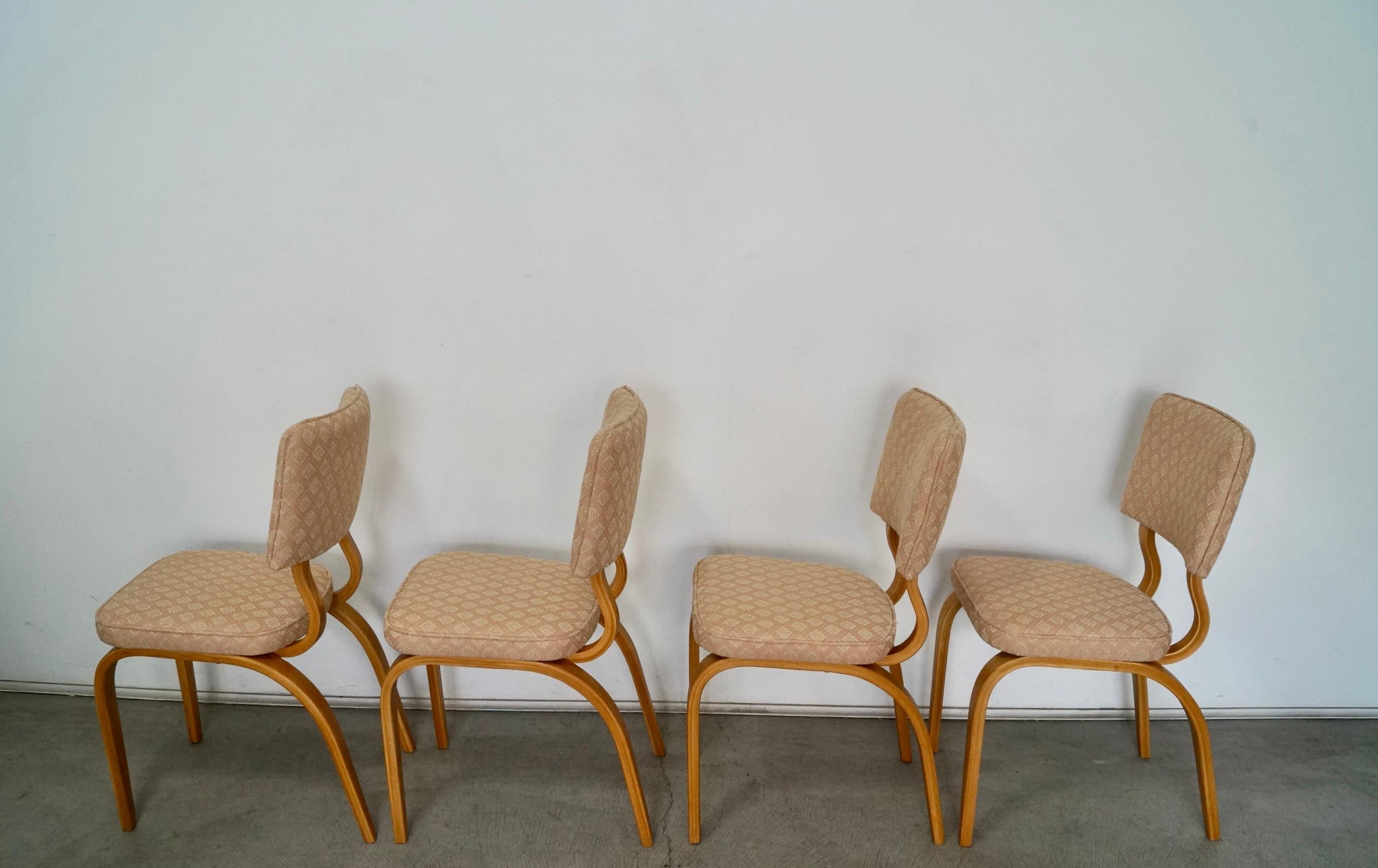 Textile 1950s Bentwood Dining Chairs