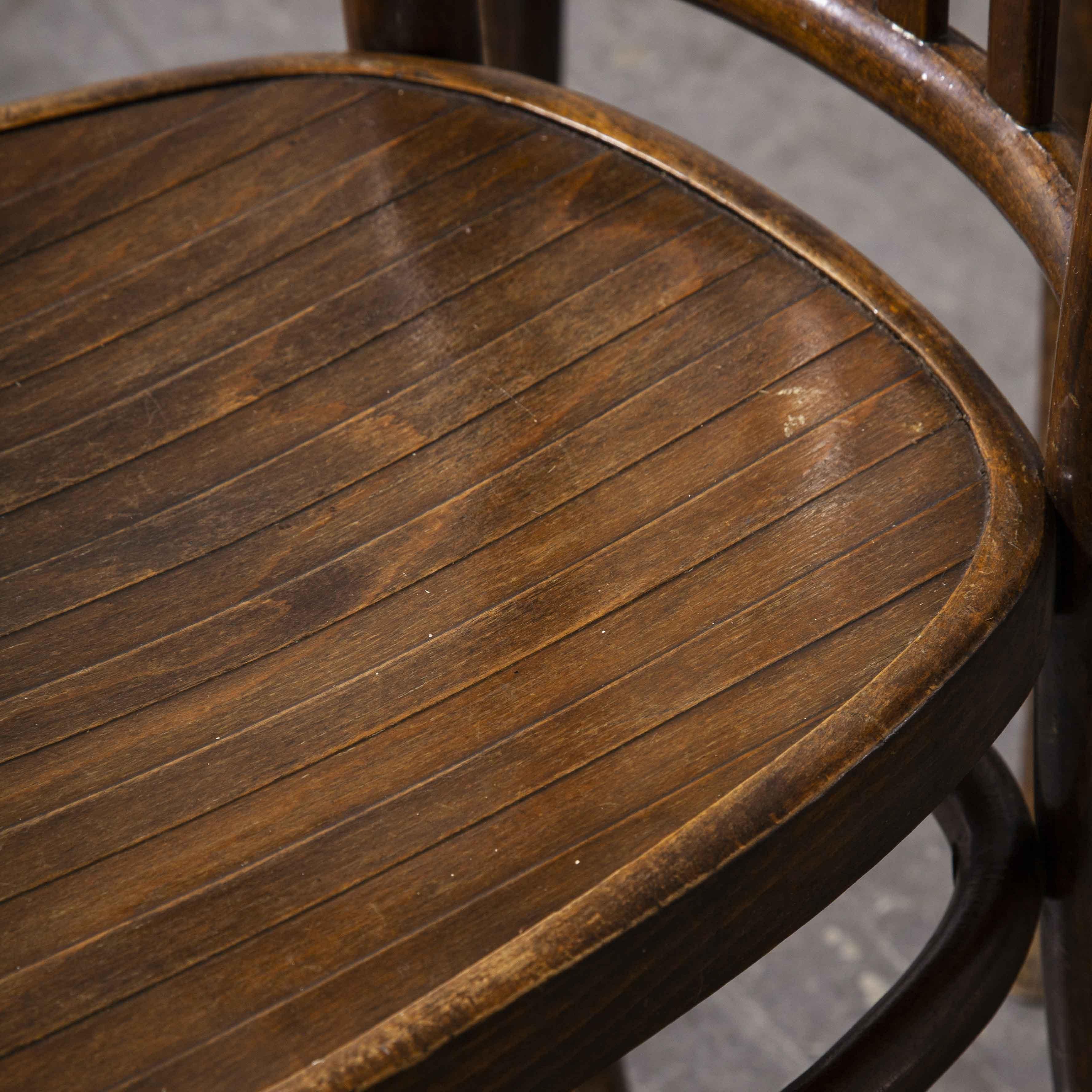 1950's Bentwood Dining Chairs, Dark Walnut - Set of Ten 7