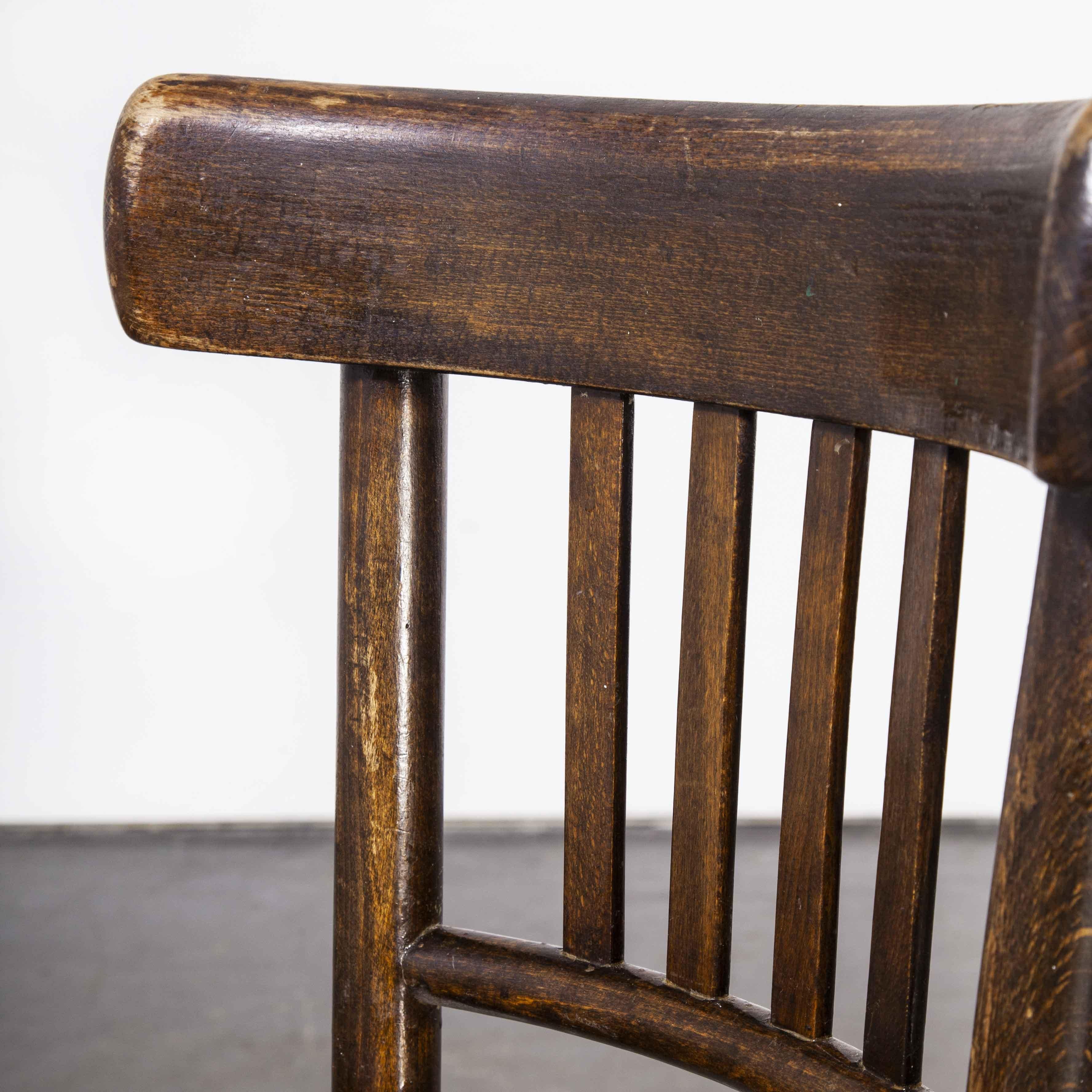 1950's Bentwood Dining Chairs, Dark Walnut - Set of Ten 10