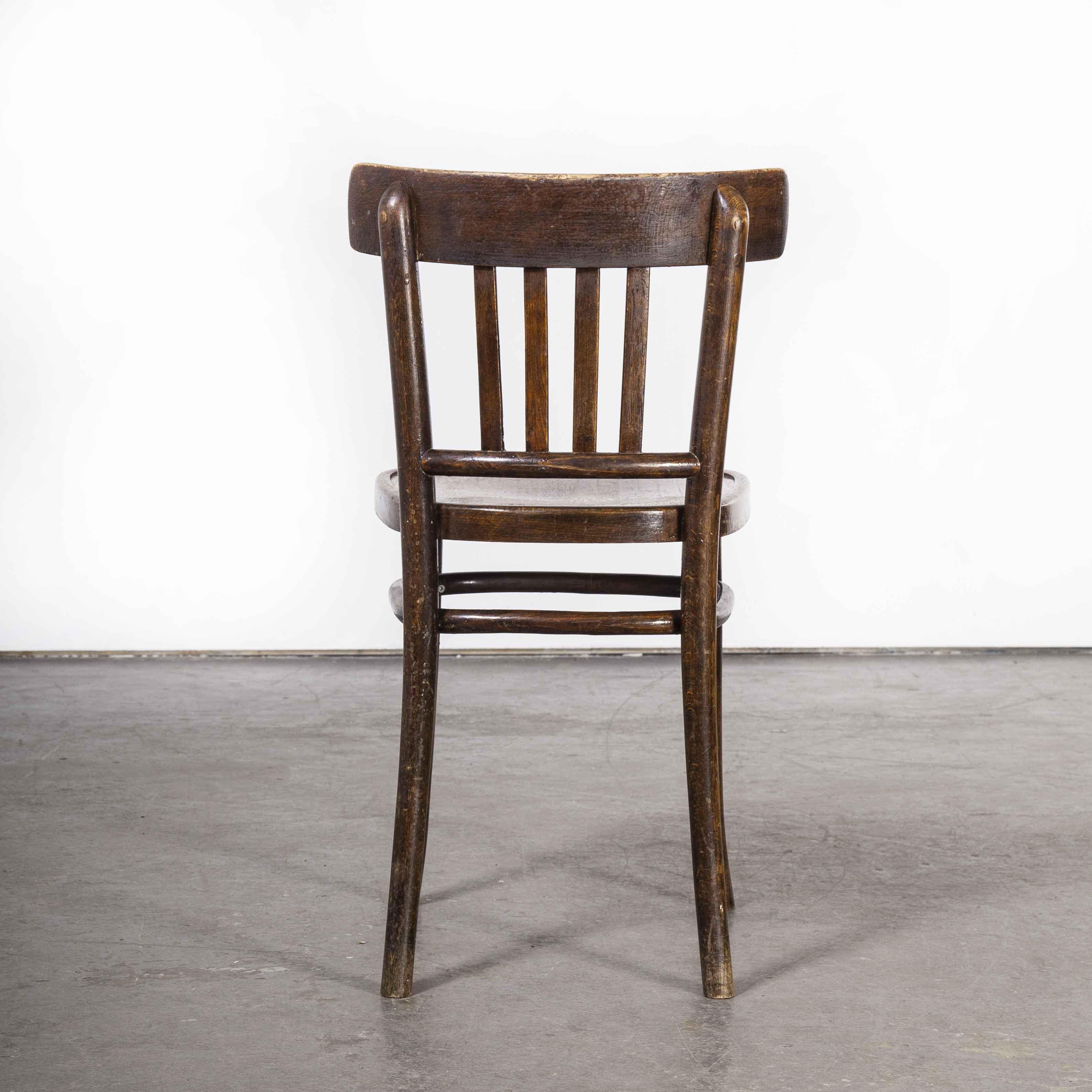 1950's Bentwood Dining Chairs, Dark Walnut - Set of Ten 13