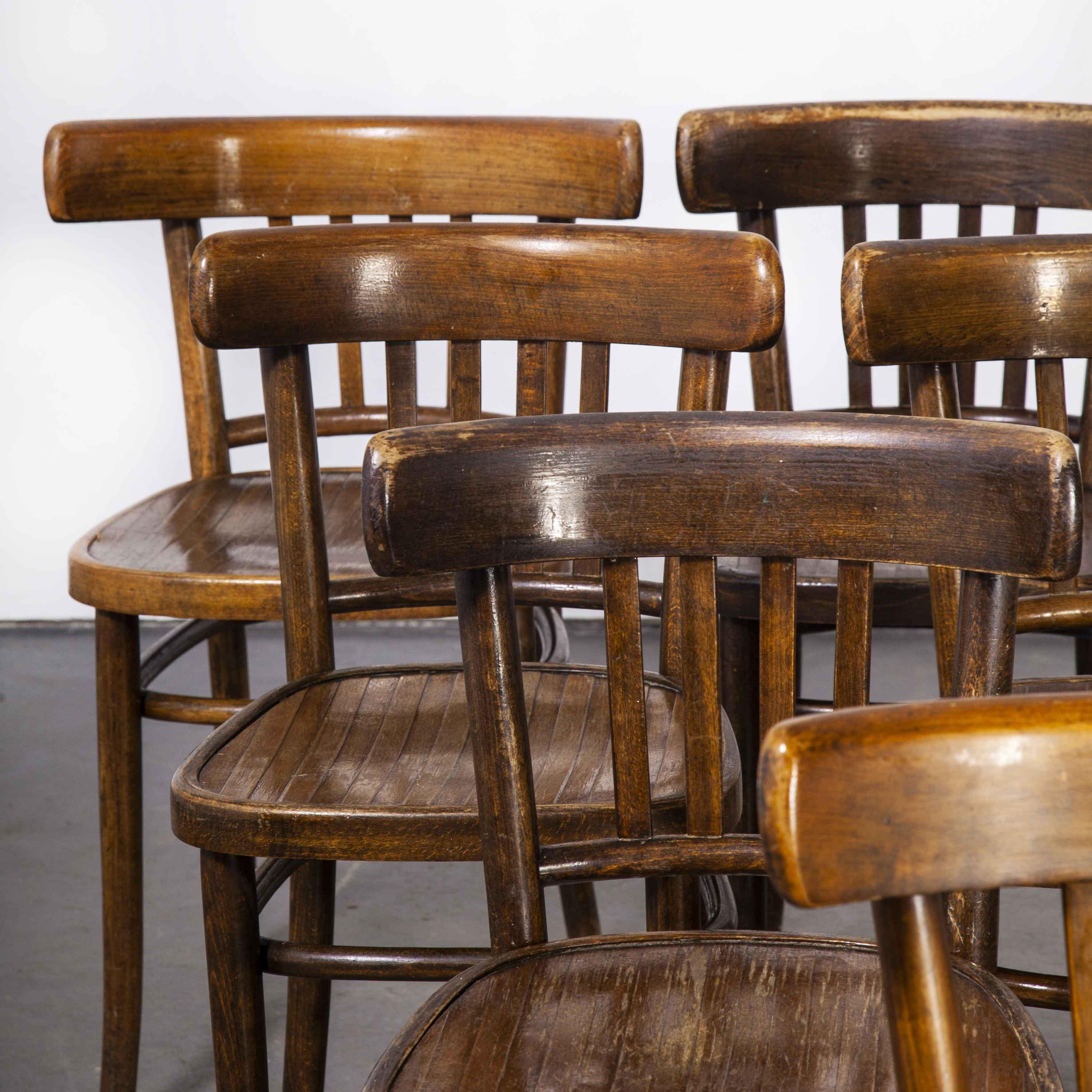 1950's Bentwood Dining Chairs, Dark Walnut - Set of Ten 1