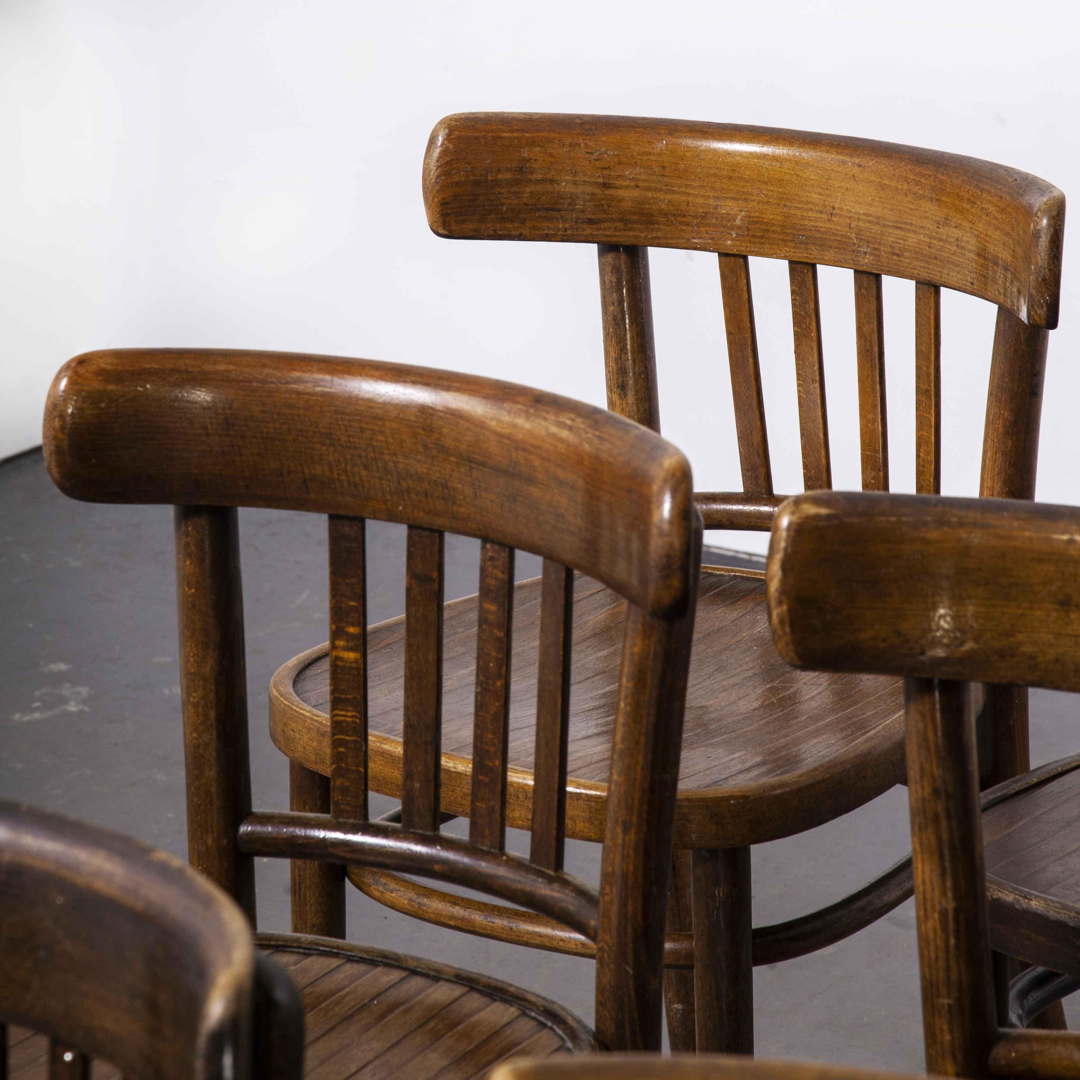 1950's Bentwood Dining Chairs, Dark Walnut - Set of Ten 2