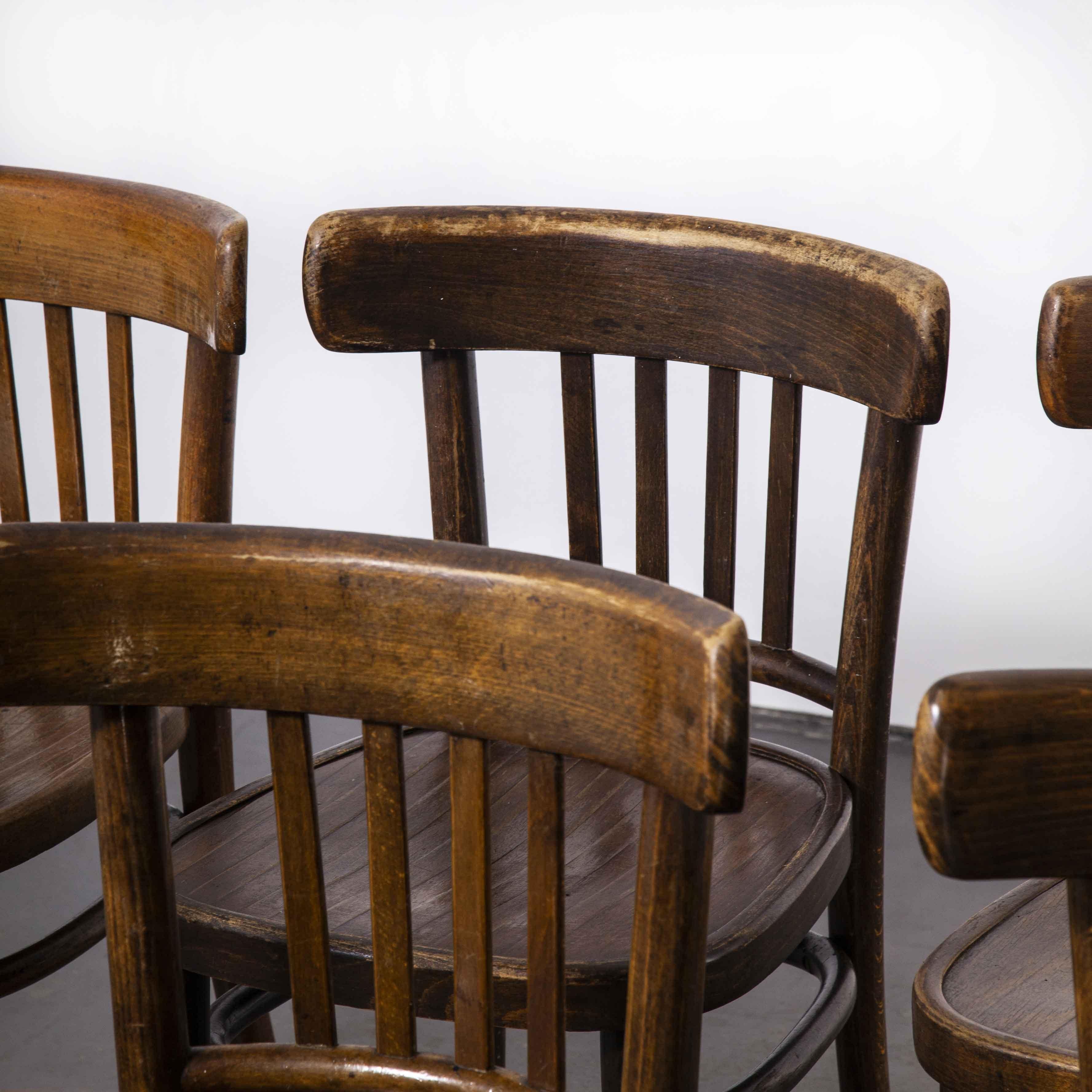1950's Bentwood Dining Chairs, Dark Walnut - Set of Ten 3