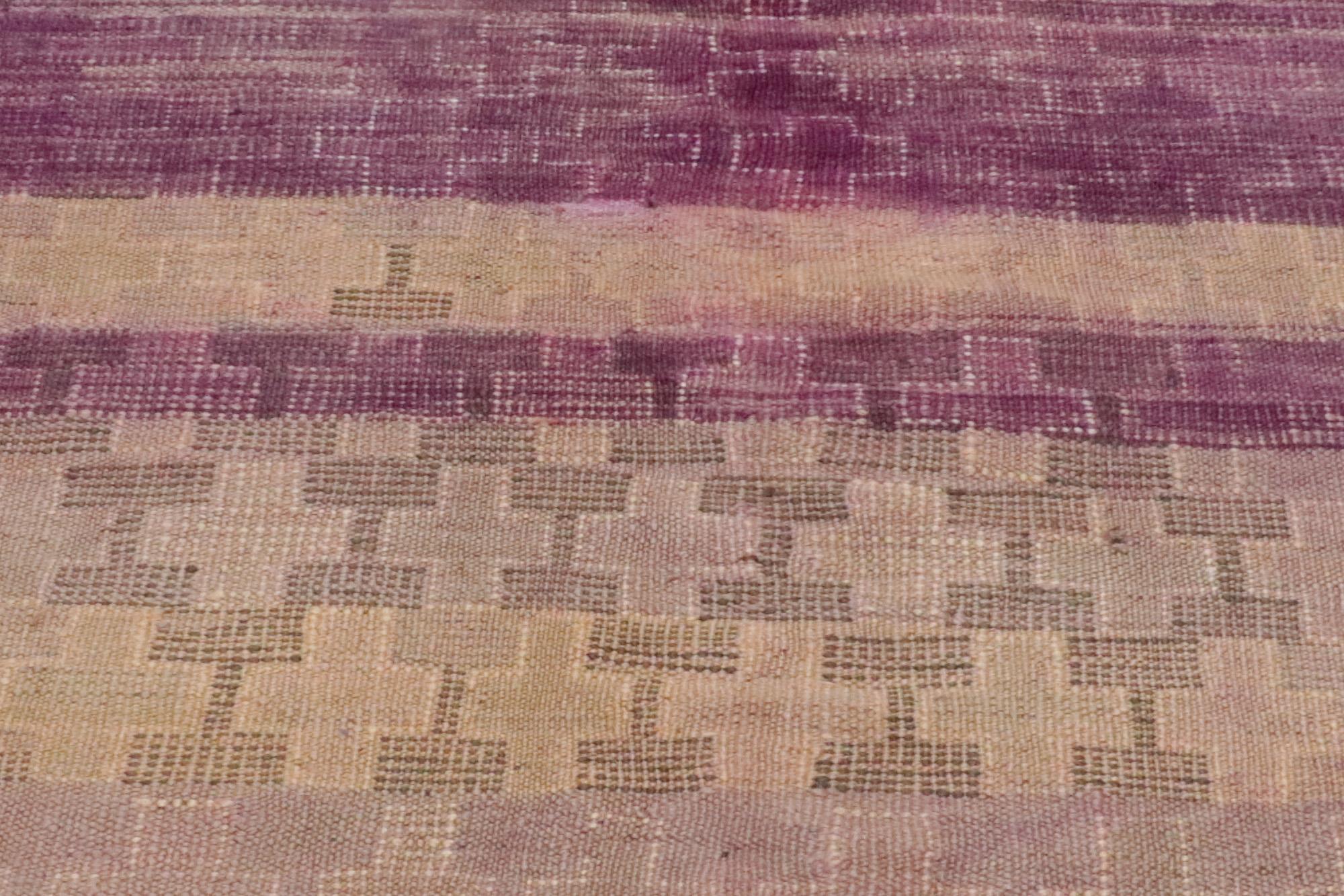 Marokkanischer Berber-Kilim-Teppich aus den 1950er Jahren (Wolle)