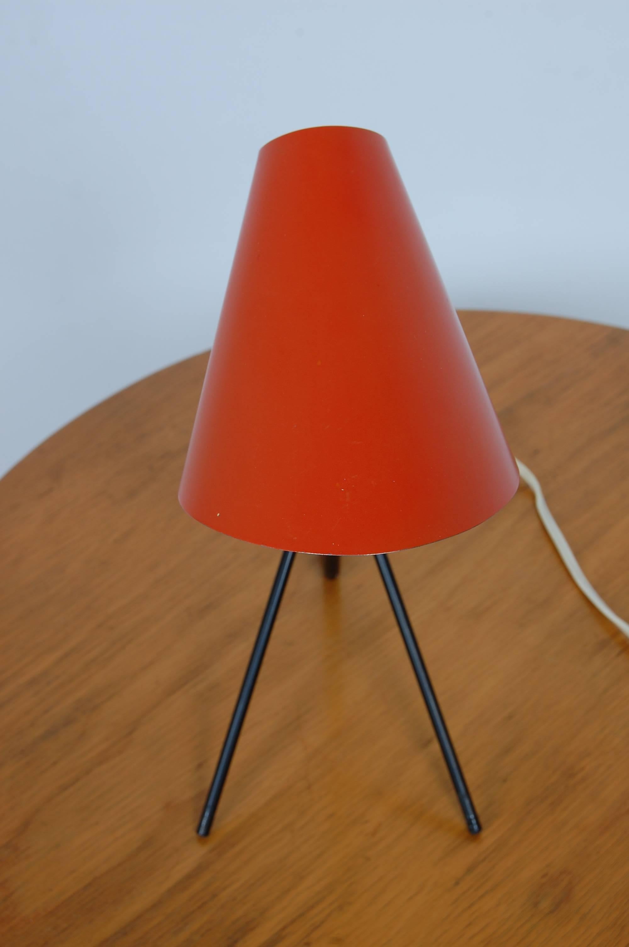 Painted 1950s Bergboms of Sweden Grasshopper Hang-All Table Lamp