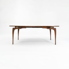 1950s Bertha Schaefer Juego de comedor de nogal con mesa y 5 sillas