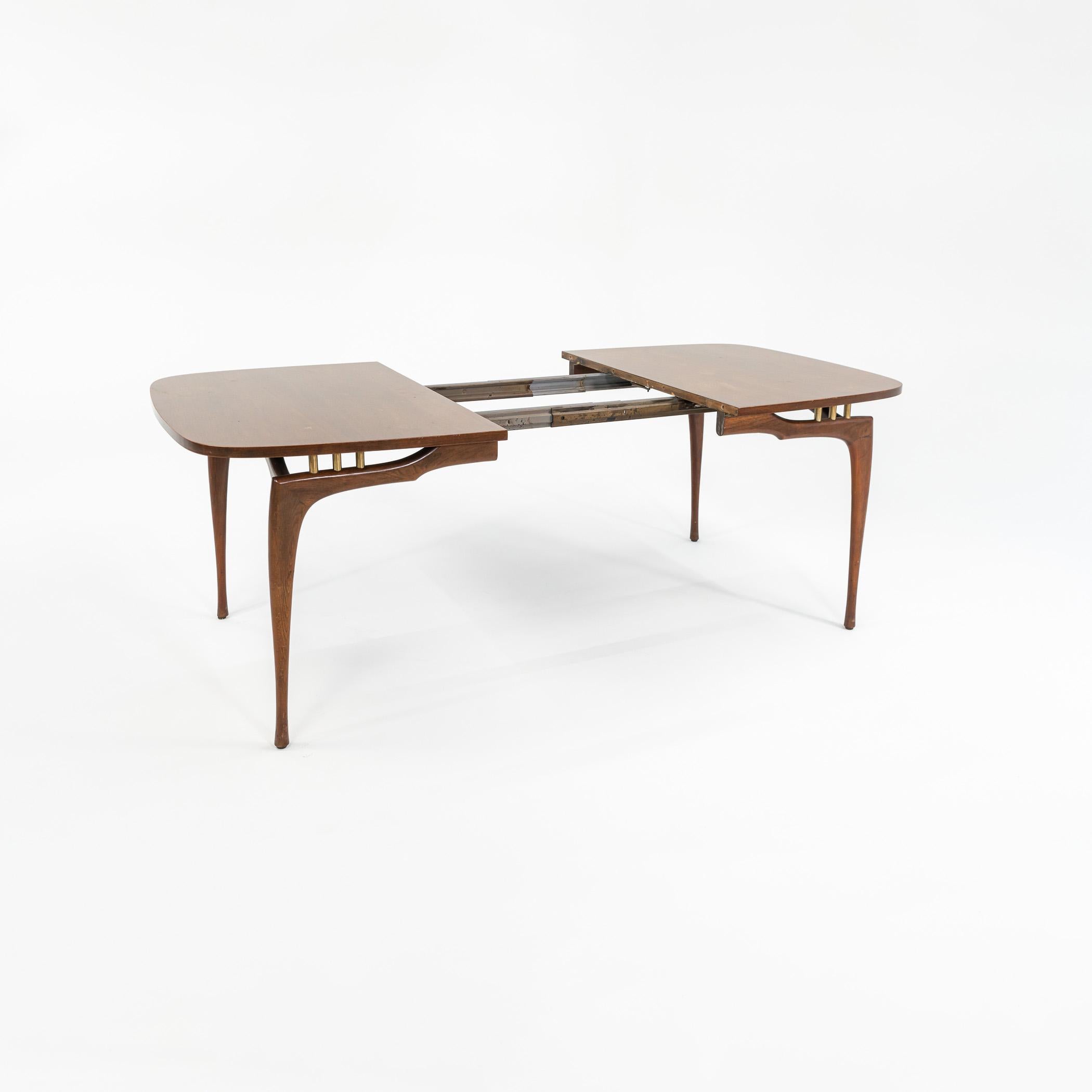 Verni 1950s Bertha Schaefer Walnut Dining Set w/ Table & 5 Chairs en vente