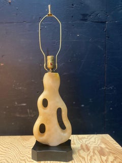 1950's Biomorphic Alabaster Table Lamp designed by Maurizio Tempestini