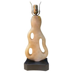 1950's Biomorphic Alabaster Table Lamp designed by Maurizio Tempestini
