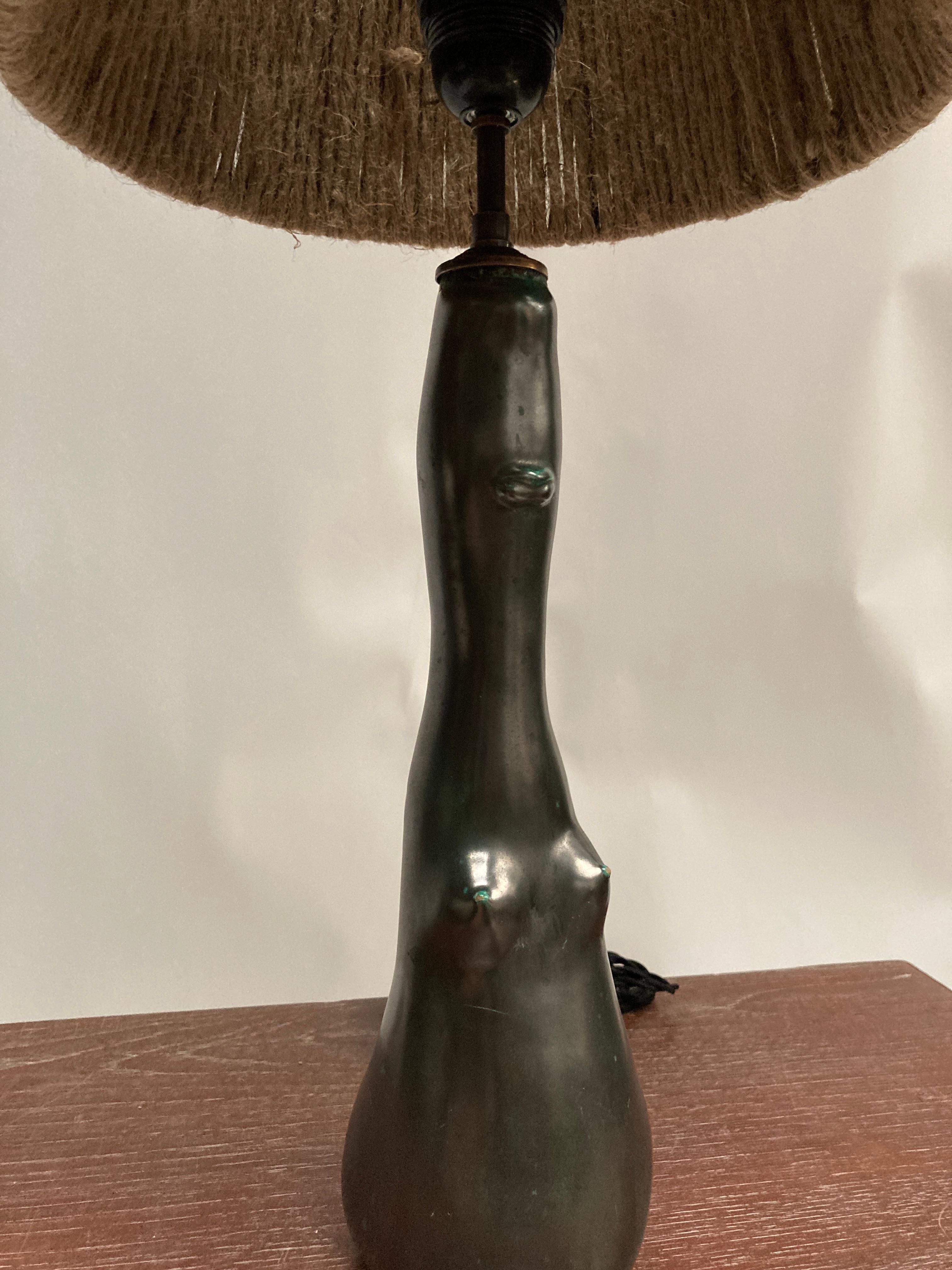 Very nice Studio pottery ceramic lamp
Showing a woman 
Dimension given without shade
No shade included
