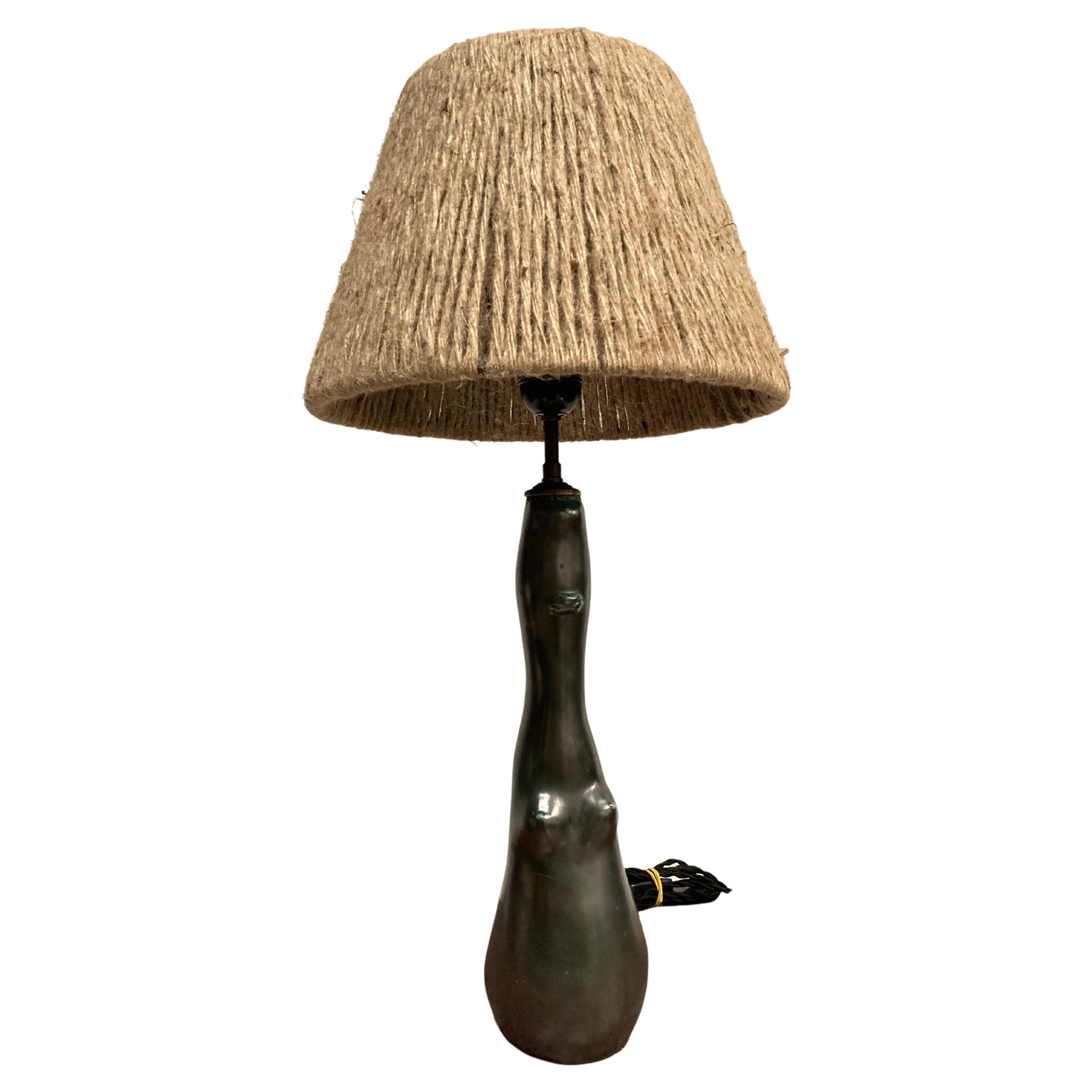 Lampe en céramique biomorphique des années 1950 par Vallauris