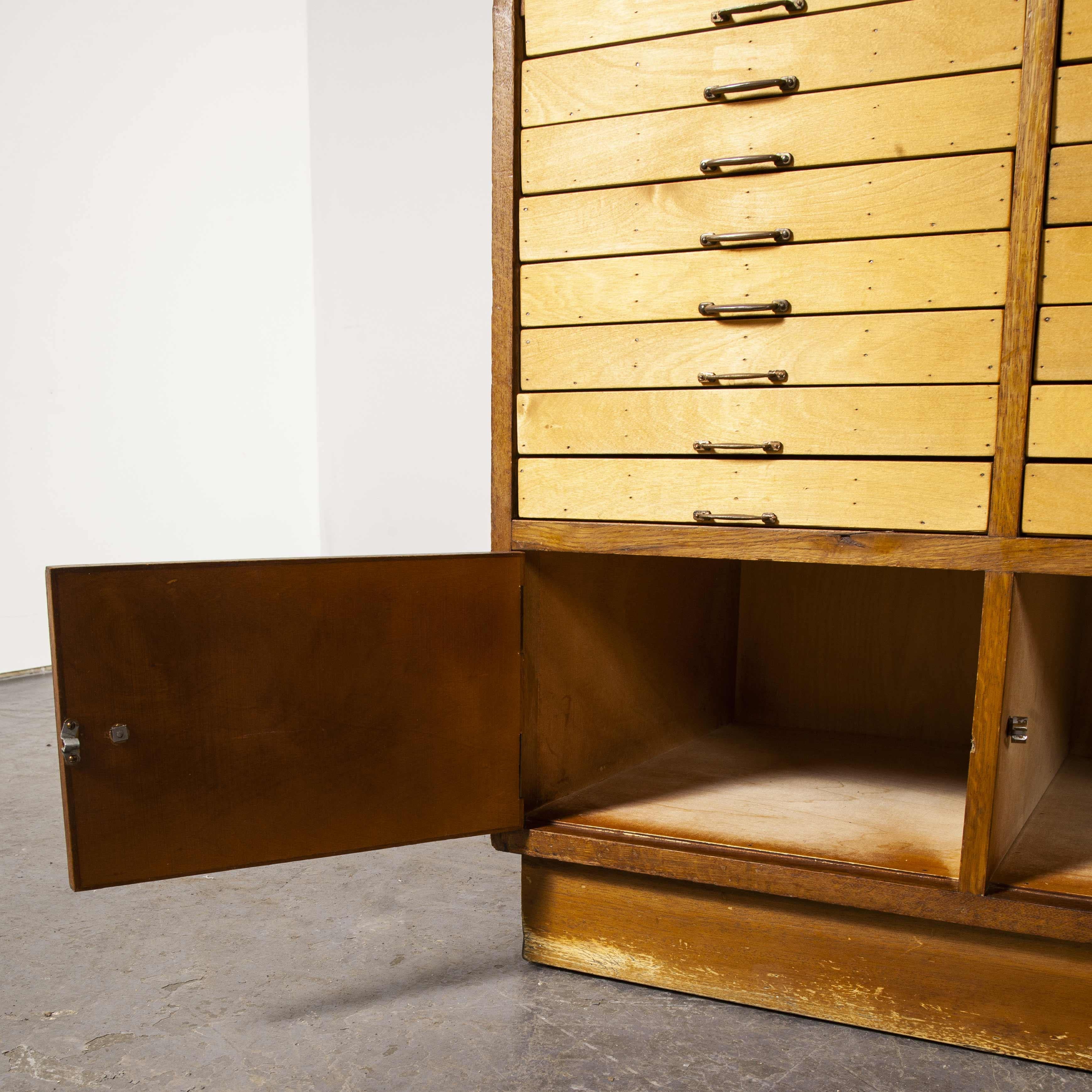 1950s Birch Fronted Sylko Cotton Haberdashery Storage Unit, Fifty Drawers In Good Condition In Hook, Hampshire