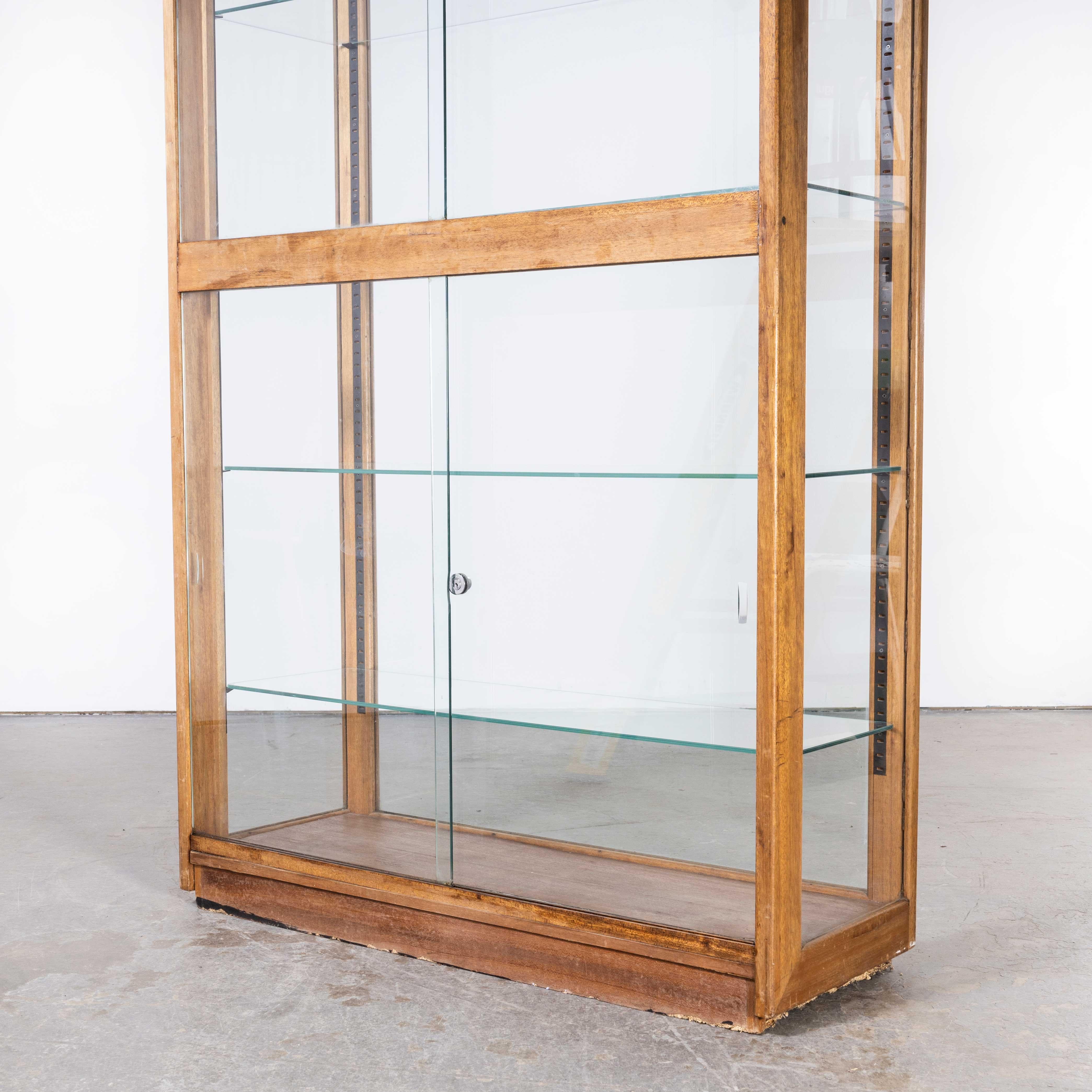 1950's Birch Glass Shop Display Cabinet - Belgian 9