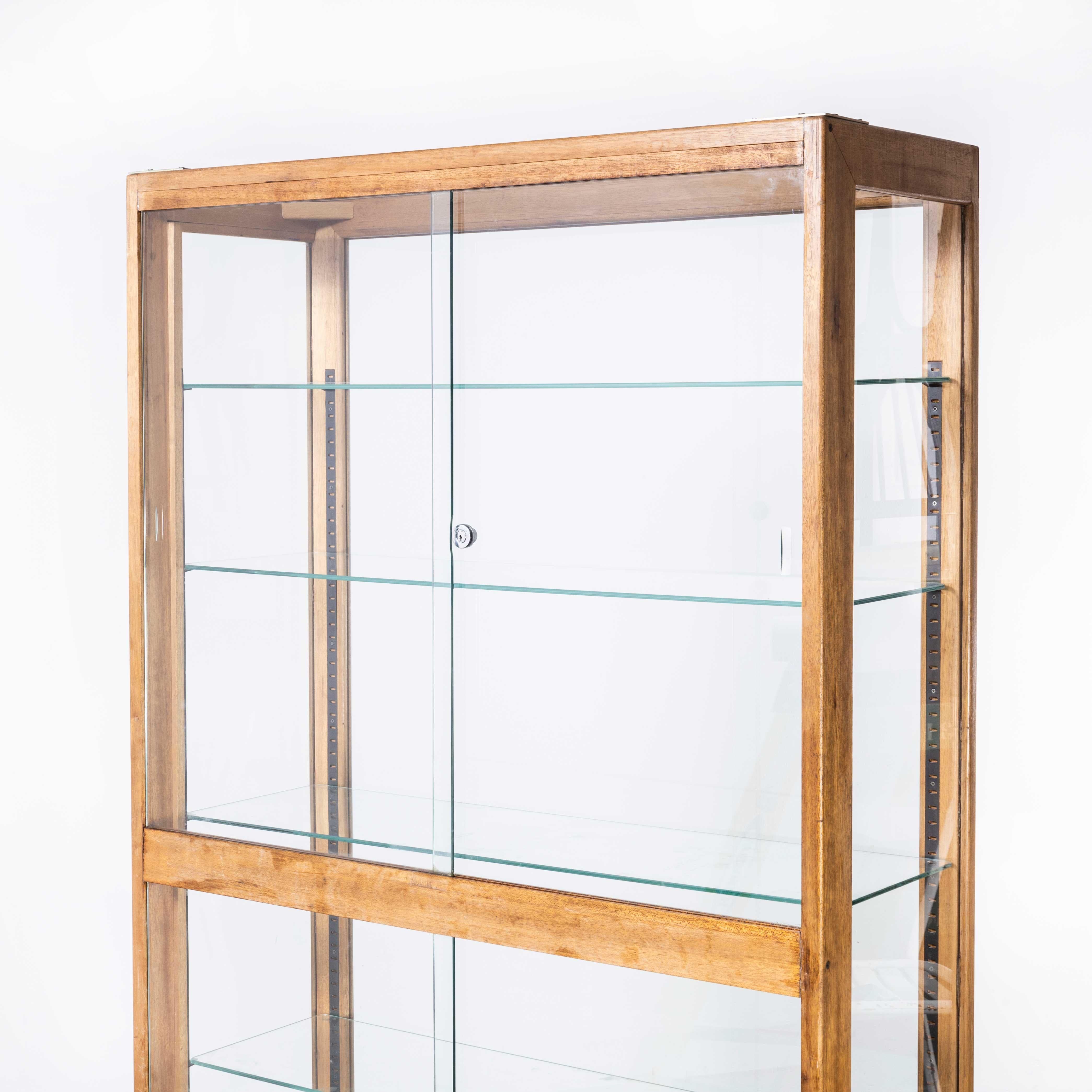 1950's Birch Glass Shop Display Cabinet - Belgian 11