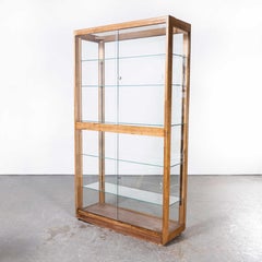 1950's Birch Glass Shop Display Cabinet - Belgian