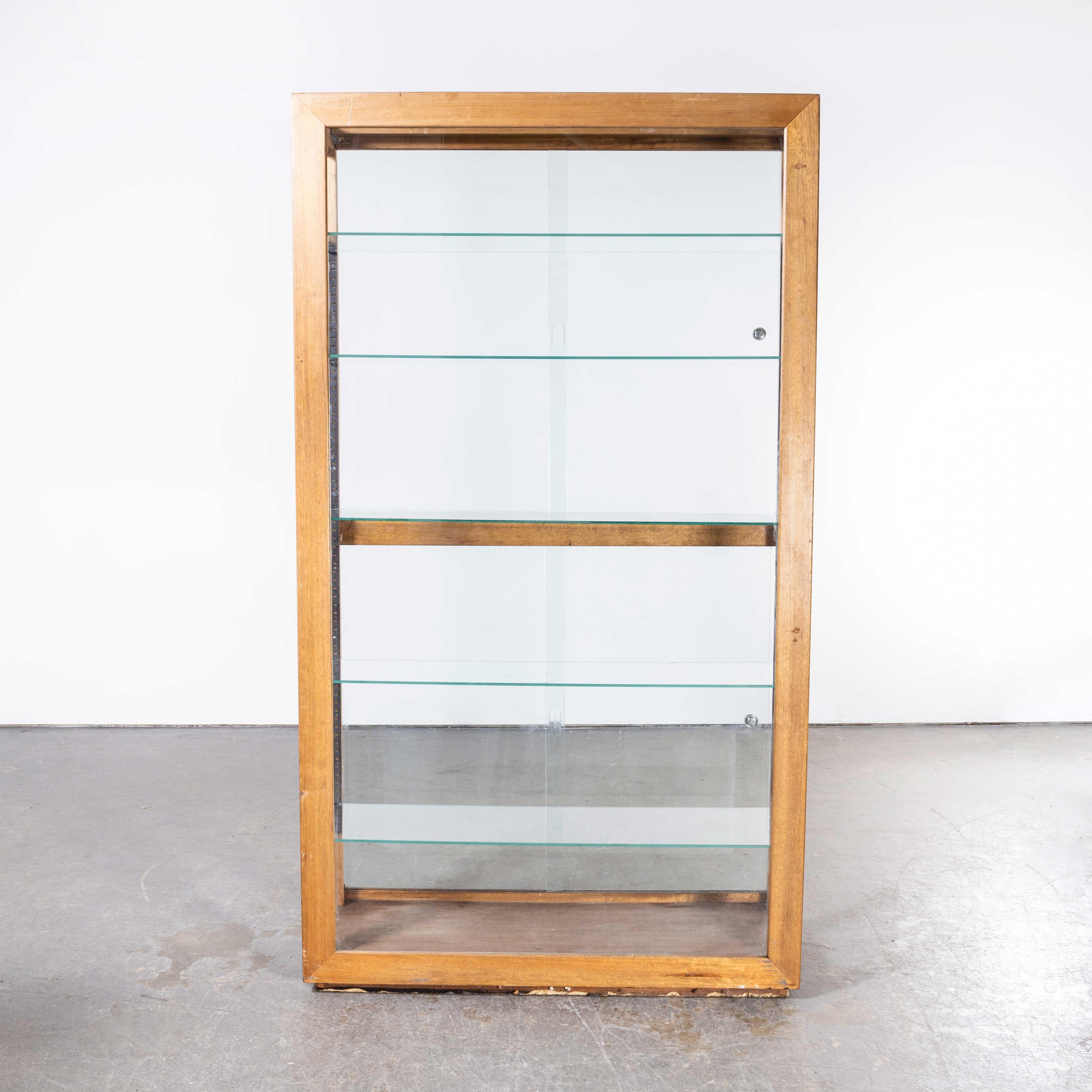 1950's Birch Glass Shop Display Cabinet - Belgian 3