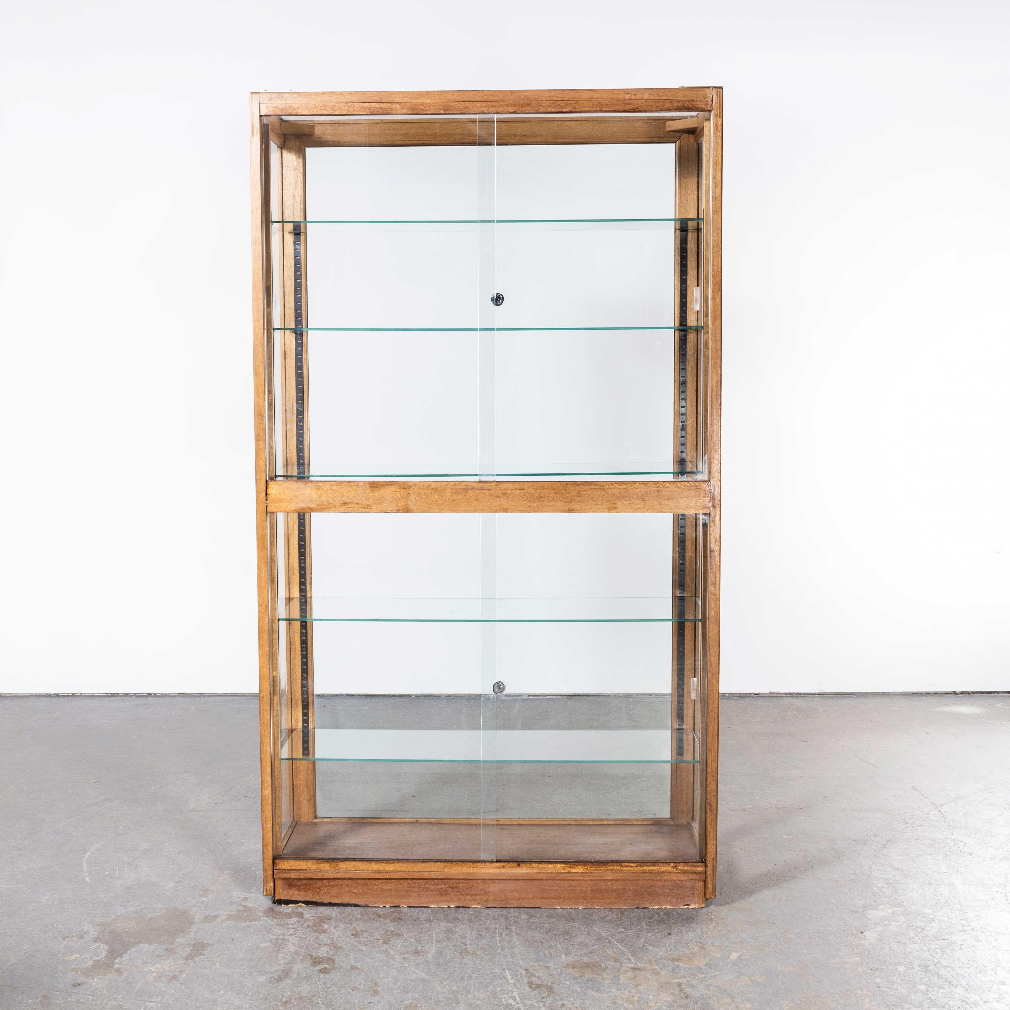 1950's Birch Glass Shop Display Cabinet - Belgian 4