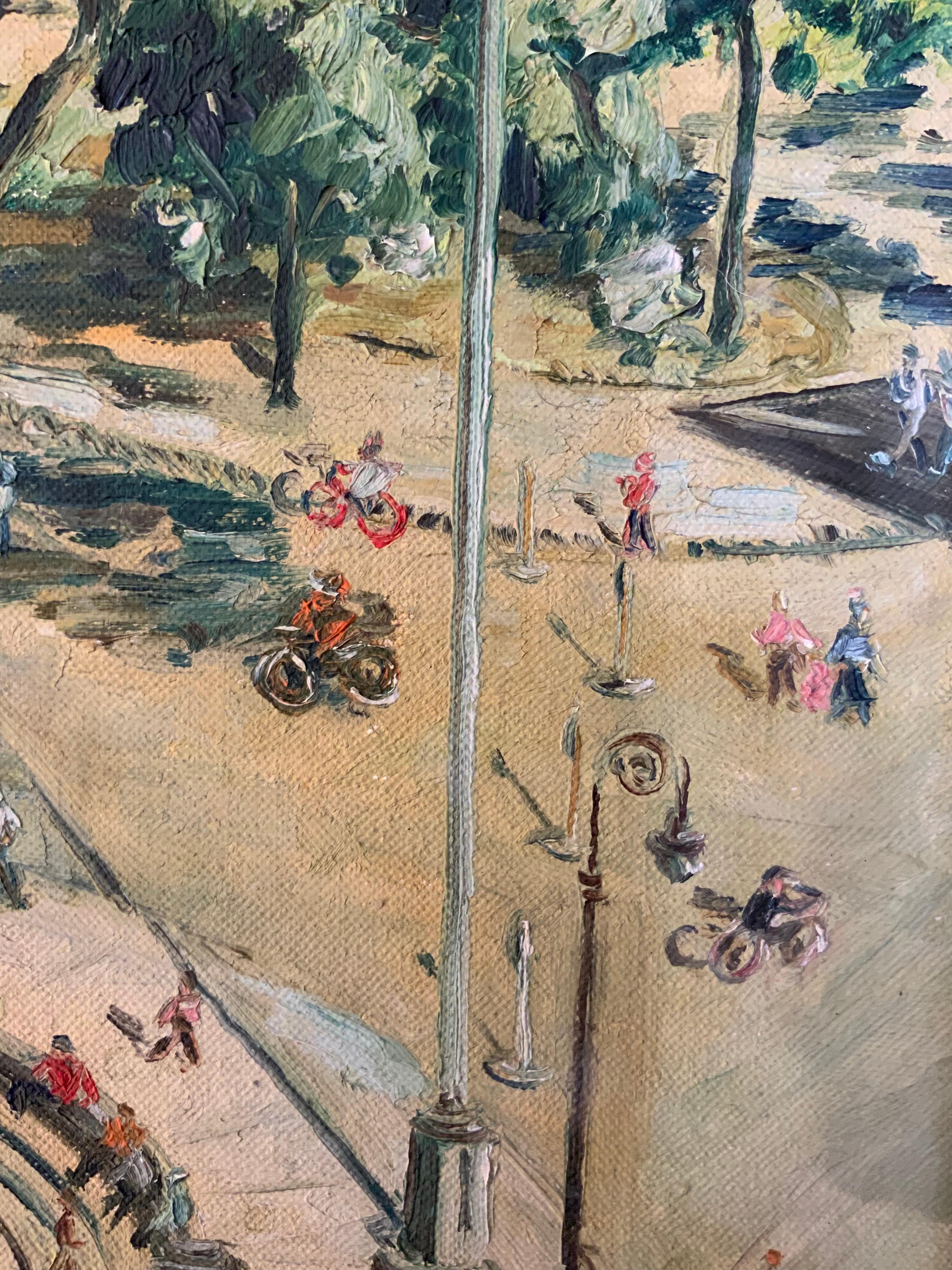 1950s Bird's Eye View of Washington Square Park Painting 1